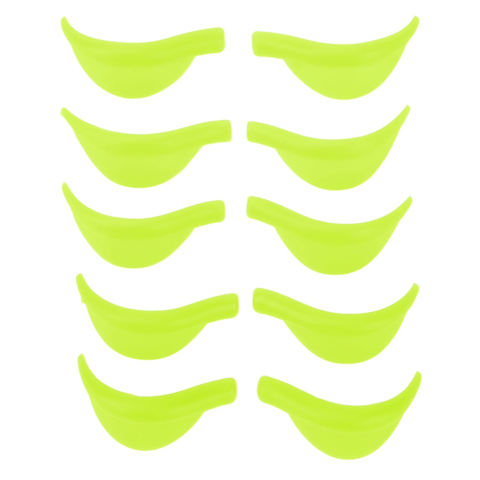 Professional Soft Silicone Lash Lift Rods - 5 Sizes (5 Pairs) for Perfect Eyelash Perming & Lifting - Salon-Grade Eyelash Curling Tools (Green) - Ideal for Lash Extensions, Home Use & Professional Beauty Salons