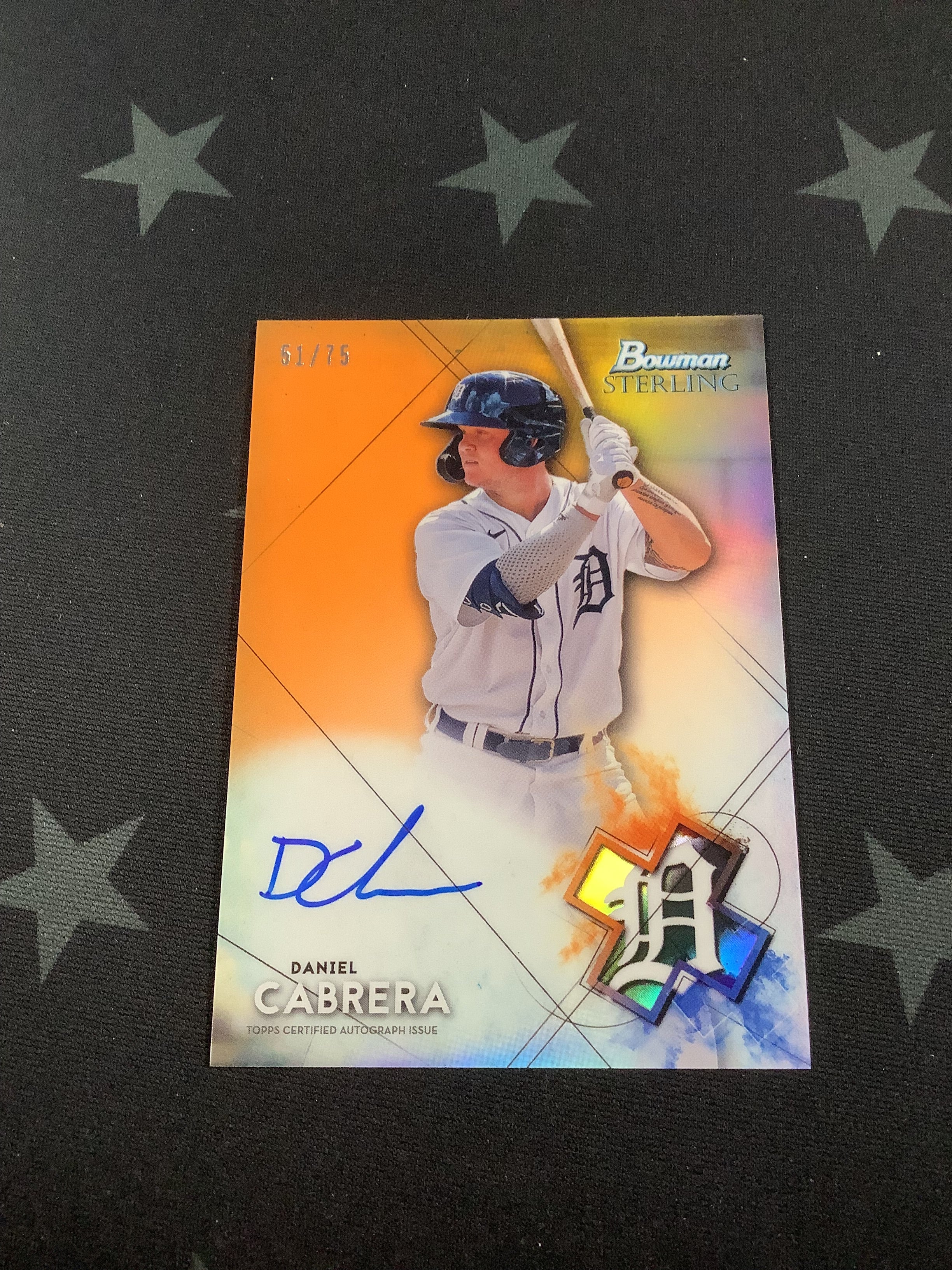 2021 Bowman Sterling Daniel Cabrera Orange Auto /75 Baseball Card - Rare Collectible for MLB Fans & Sports Memorabilia Enthusiasts - Perfect for Trading, Investing, and Displaying in Your Collection