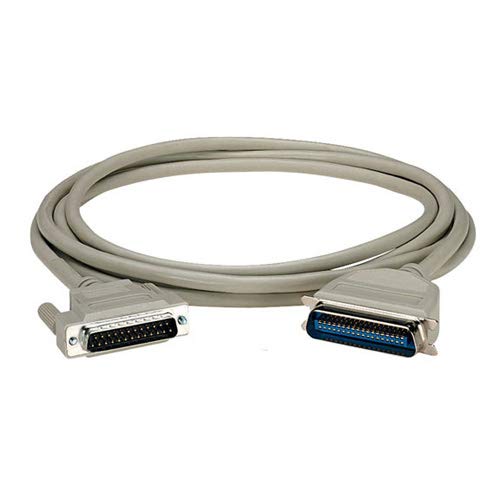 25FT Parallel Printer Cable - Centronics Male to DB25 Male for Laser Printers - High-Speed Data Transfer for Office & Home Printing Needs