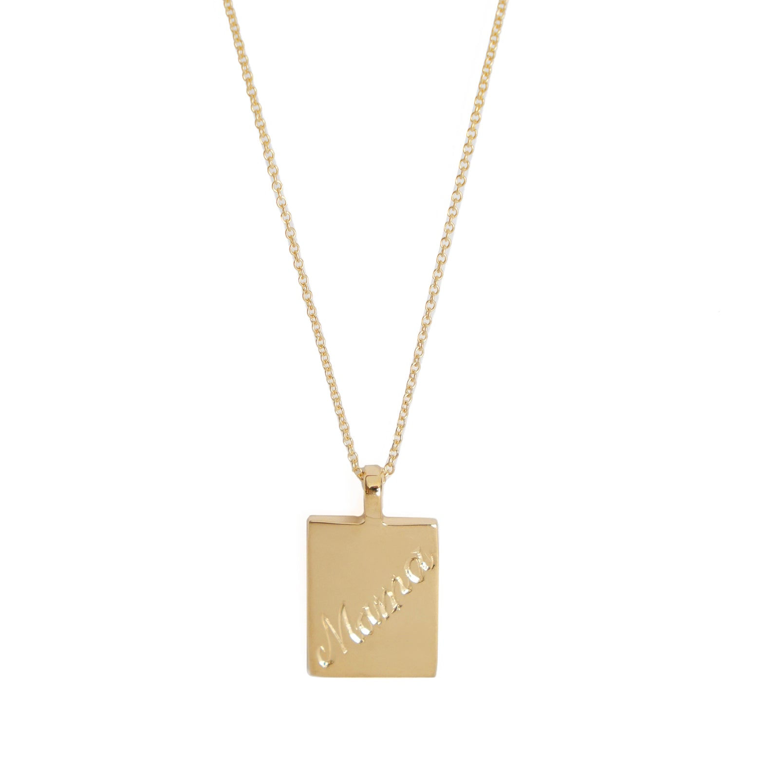 Personalized Engravable Rectangle Pendant Necklace for Women - Custom Name & Date Jewelry Gift for Mom, Wife, Girlfriend - Perfect for Anniversaries, Birthdays & Special Occasions