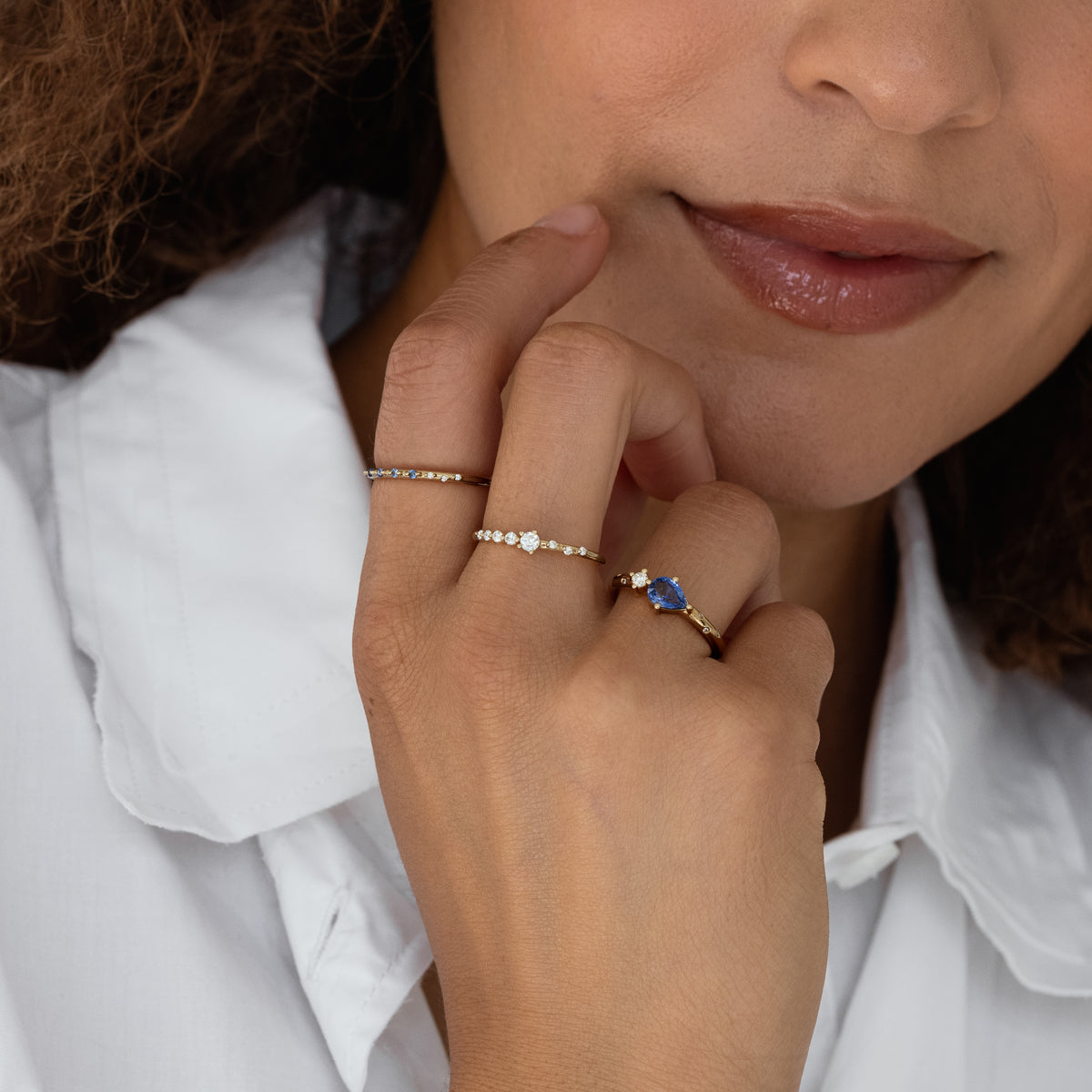 Midnight Blue Sapphire Ring for Women - Elegant Sterling Silver Jewelry Gift for Birthday, Anniversary & Valentine's Day - Perfect for Evening Parties, Date Nights & Special Occasions