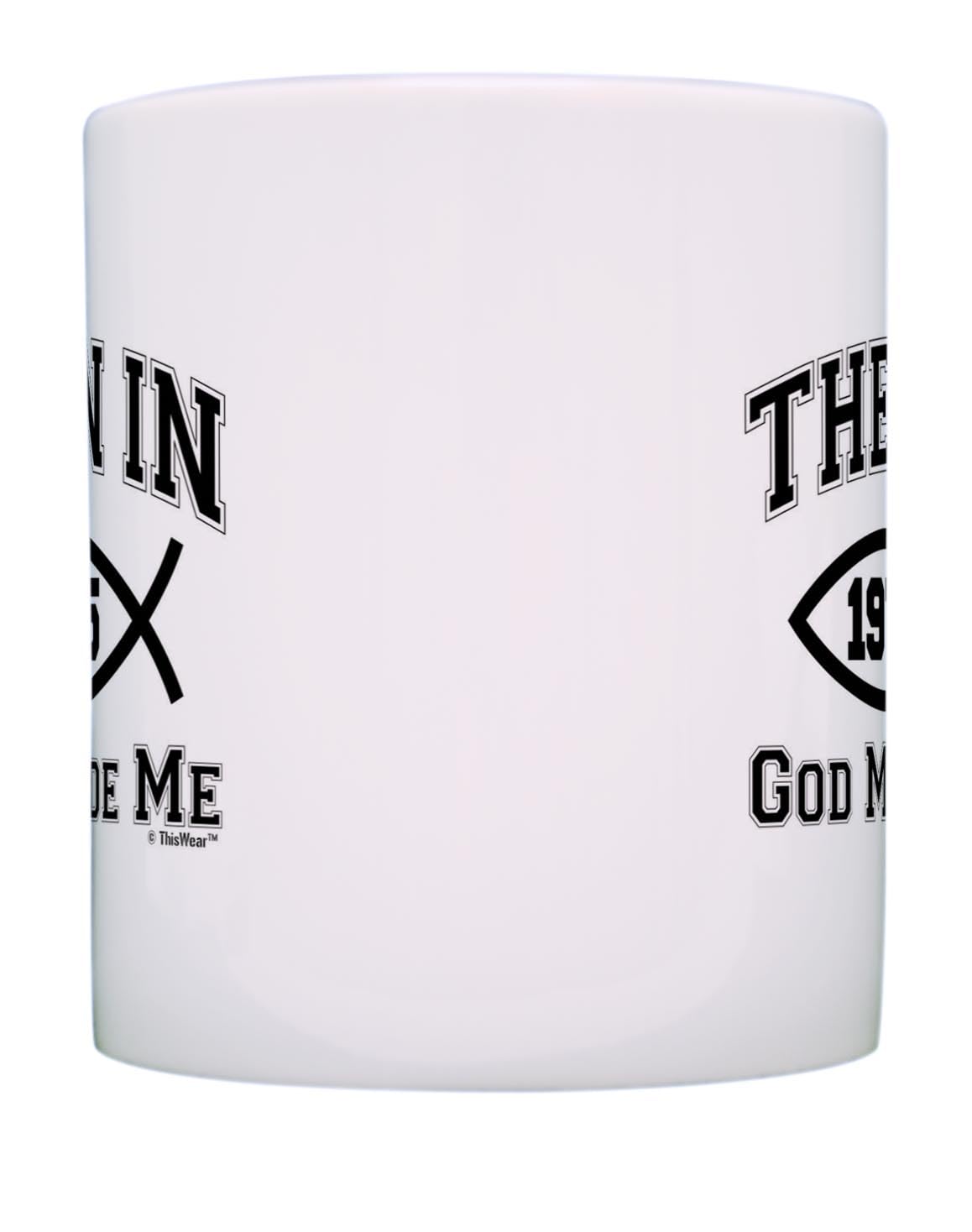 ThisWear 50th Birthday Mug Set - 2 Pack 11oz Coffee Mugs with 'Then In 1975 God Made Me' Design - Perfect 50th Birthday Gifts for Women & Men - Great for Coffee, Tea & Celebrations