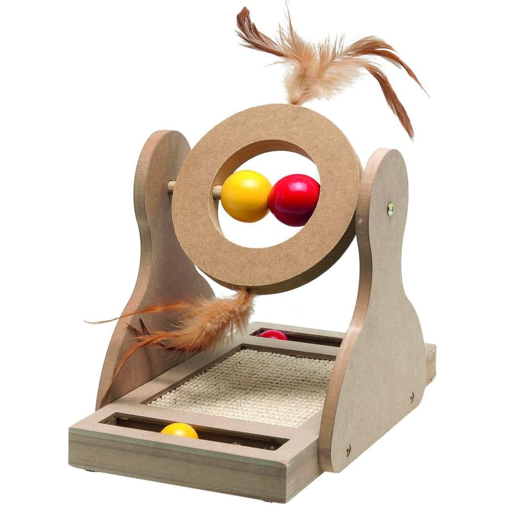 Premium Flamingo-Shaped Wooden Cat Scratching Toy - Natural Wood Cat Scratcher for Indoor Cats - Perfect for Playtime & Furniture Protection