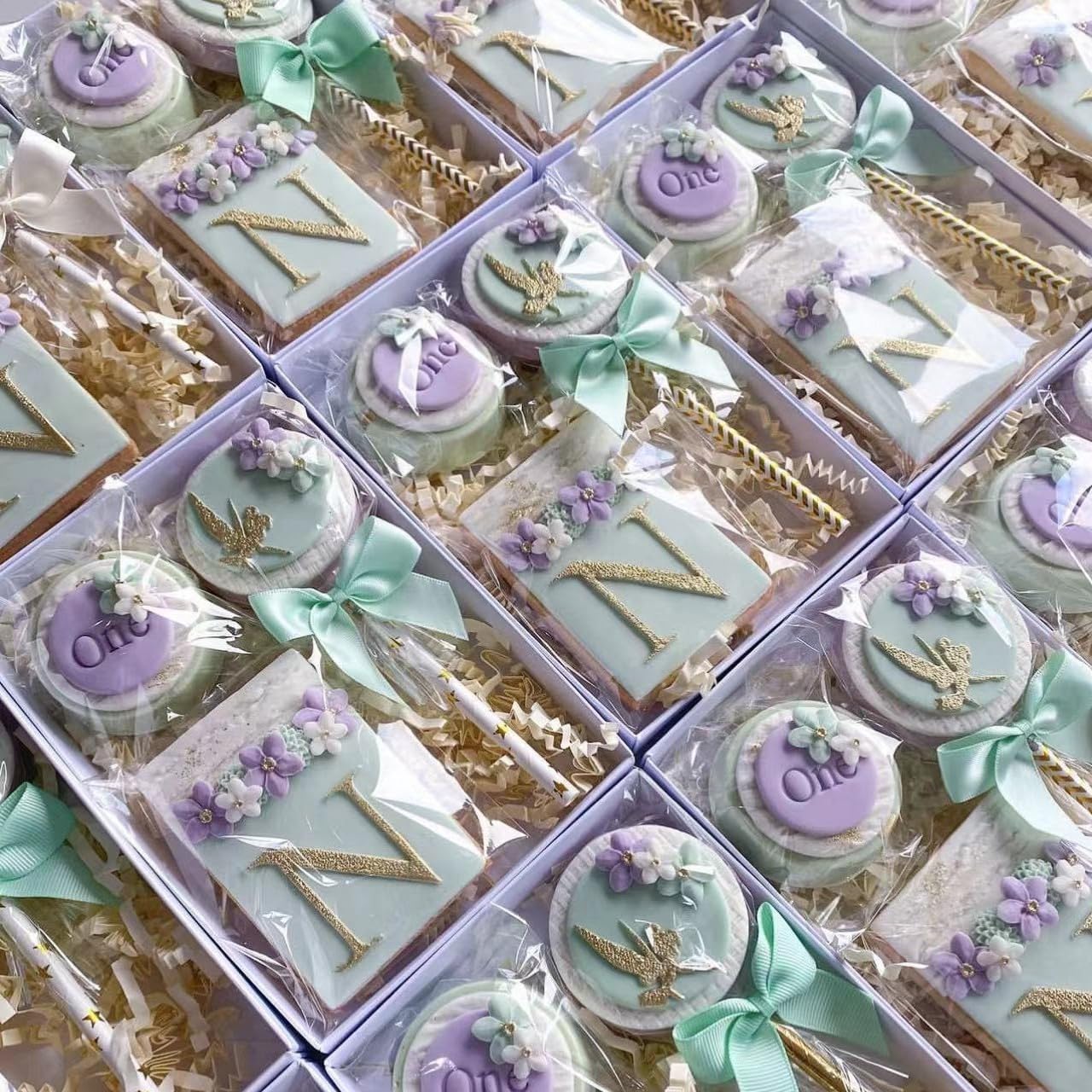 RomanticBaking 24 Pack Clear Cookie Boxes with Window for Bakery & Macarons - Christmas, Wedding, Valentine's Day Gifts