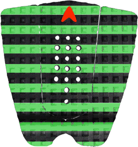Astrodeck 405 Danny Fuller Surfboard Traction Pad - Black/Green Grip for Enhanced Surf Control - Perfect for Shortboards & Performance Surfing