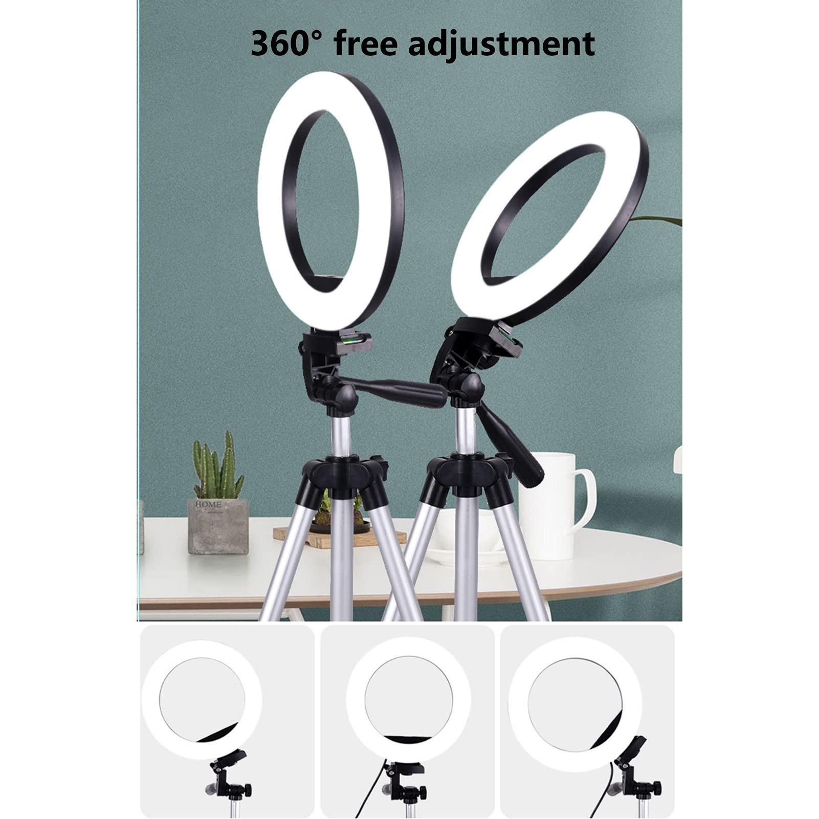 Professional 75cm Desktop Makeup Ring Light with Tripod Stand & Phone Holder - 3 Color Modes, Dimmable LED for Camera, Video, Selfie Photography - Perfect for Beauty Vlogging, YouTube Videos & Home Studio Setup