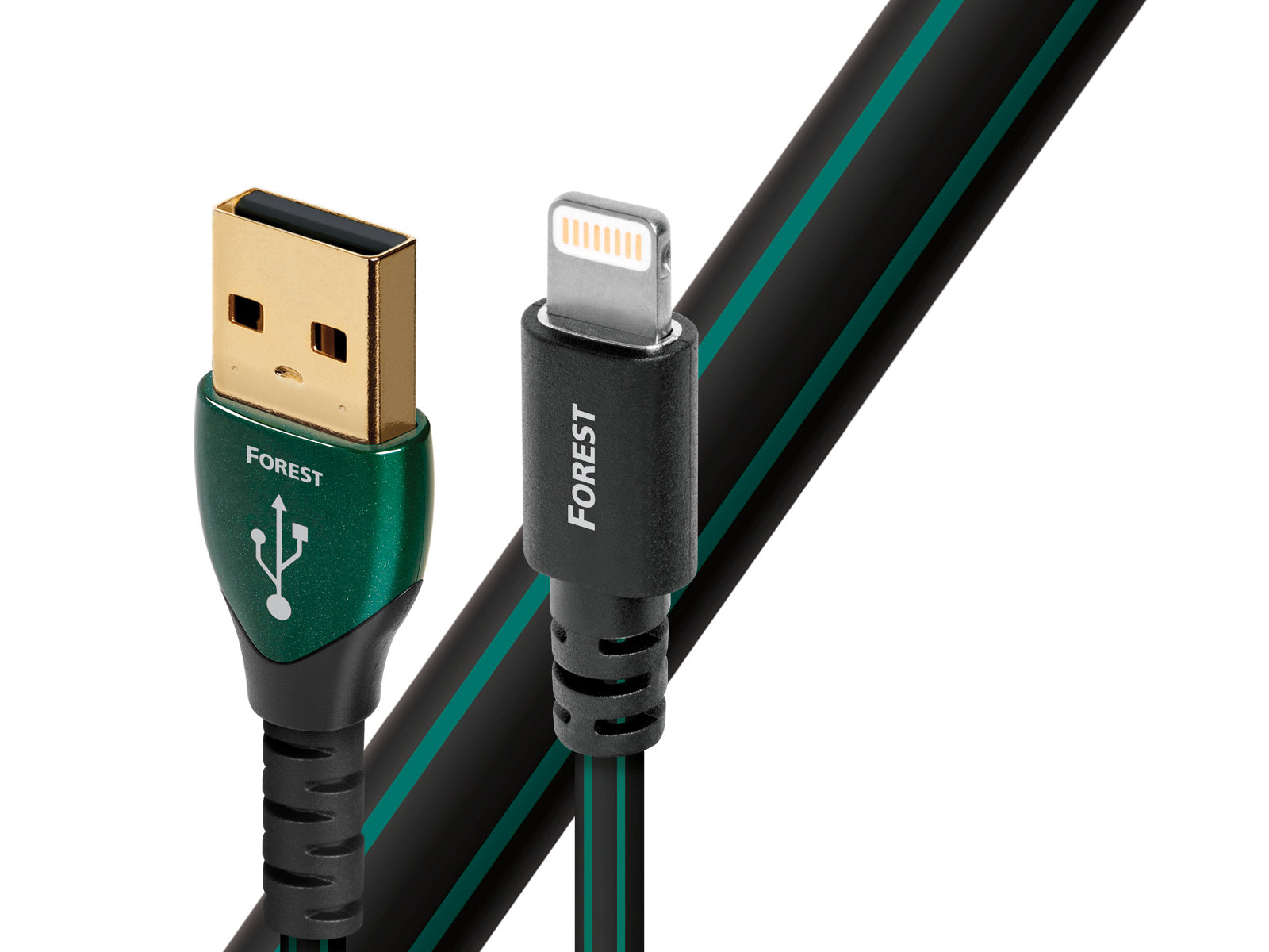 Audioquest Forest USB A to Lightning Cable - High-Speed Charging & Data Sync for iPhone, iPad - Perfect for Home, Office & Travel Use