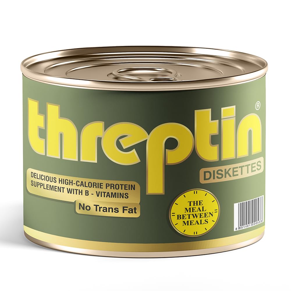 Threptin Protein Diskettes - High Protein Healthy Snacks for Men & Women (275g) | Casein Protein Enriched with Essential Vitamins, Minerals & Antioxidants | Vanilla Flavor | 100% Vegetarian | Perfect for Gym, Work & On-the-Go Nutrition
