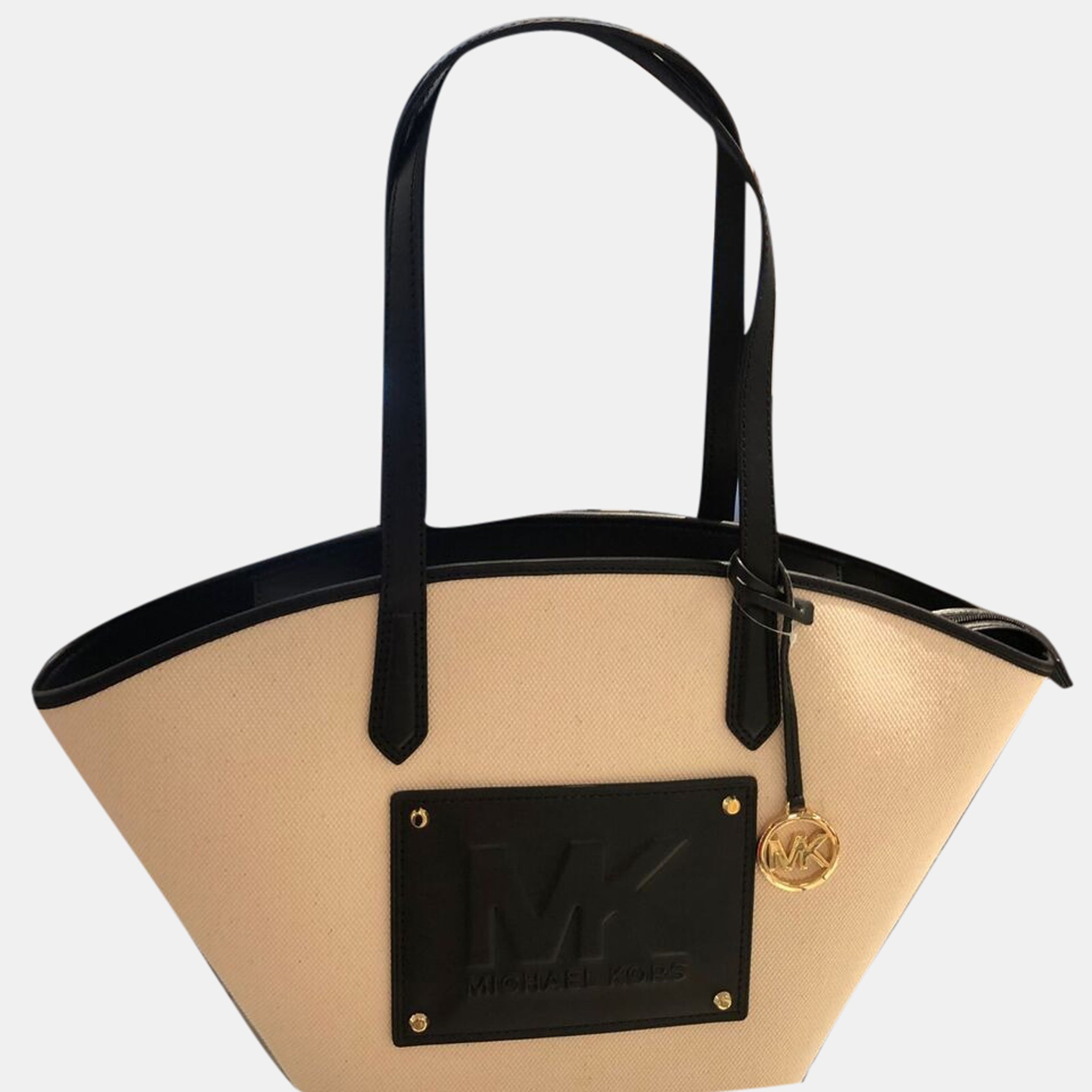 Black Canvas Kimber Large Tote Bag - Stylish & Spacious Women's Handbag for Work, Travel & Everyday Use