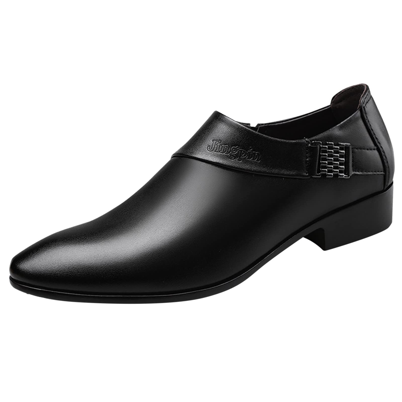 Men's Formal Wedding Oxfords & Casual Leather Shoes - Pointed Toe Low Heel Slip-On Dress Shoes for Men | Stylish Solid Color Fashion Sneakers for Summer & Autumn | Perfect for Weddings, Office & Business Casual Outfits