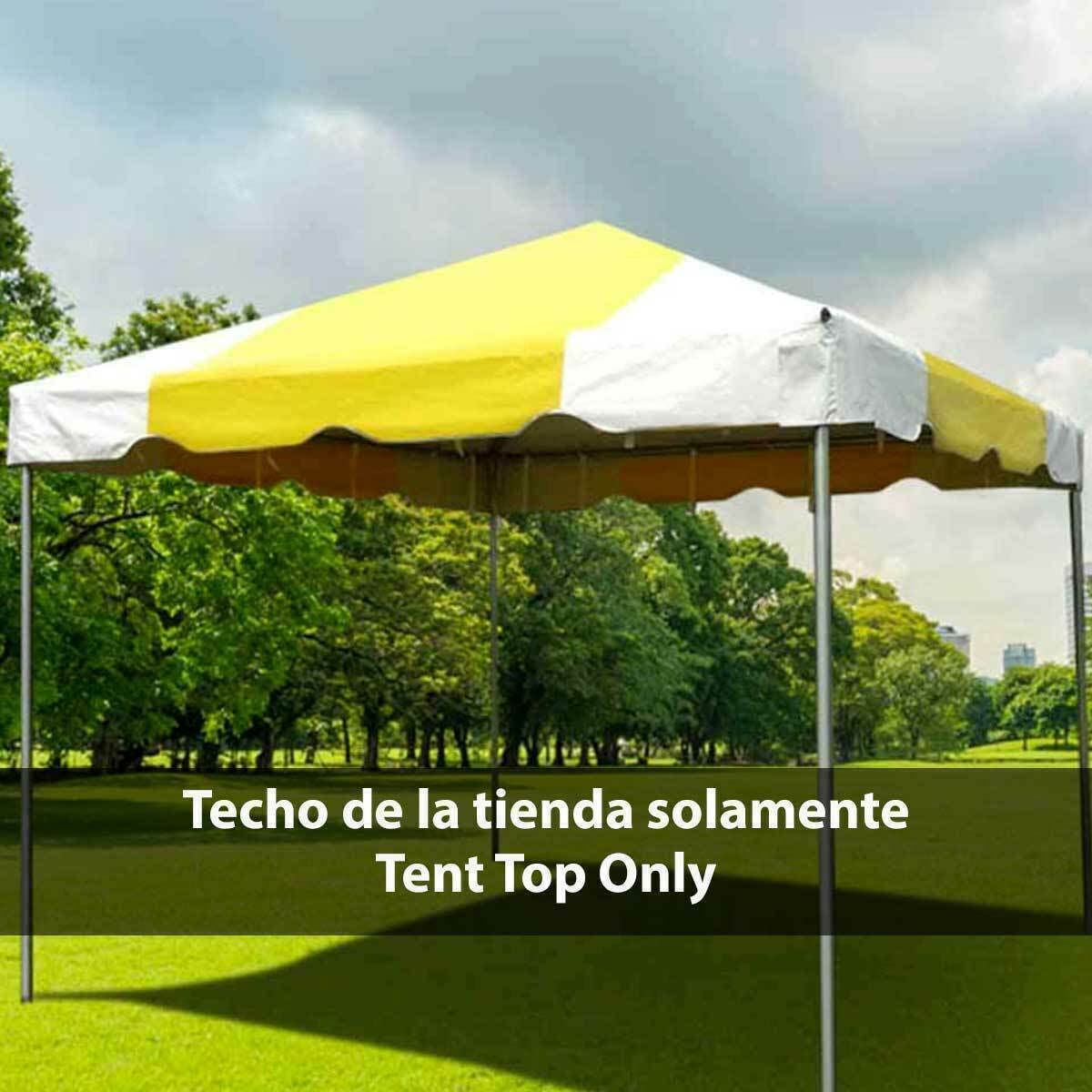 10' x 10' Replacement PVC Vinyl Tent Top - Waterproof & UV Resistant Heavy Duty Canopy Cover (Yellow) | Compatible with Weekender West Coast Frame Tent | Perfect for Outdoor Parties, Camping & Events
