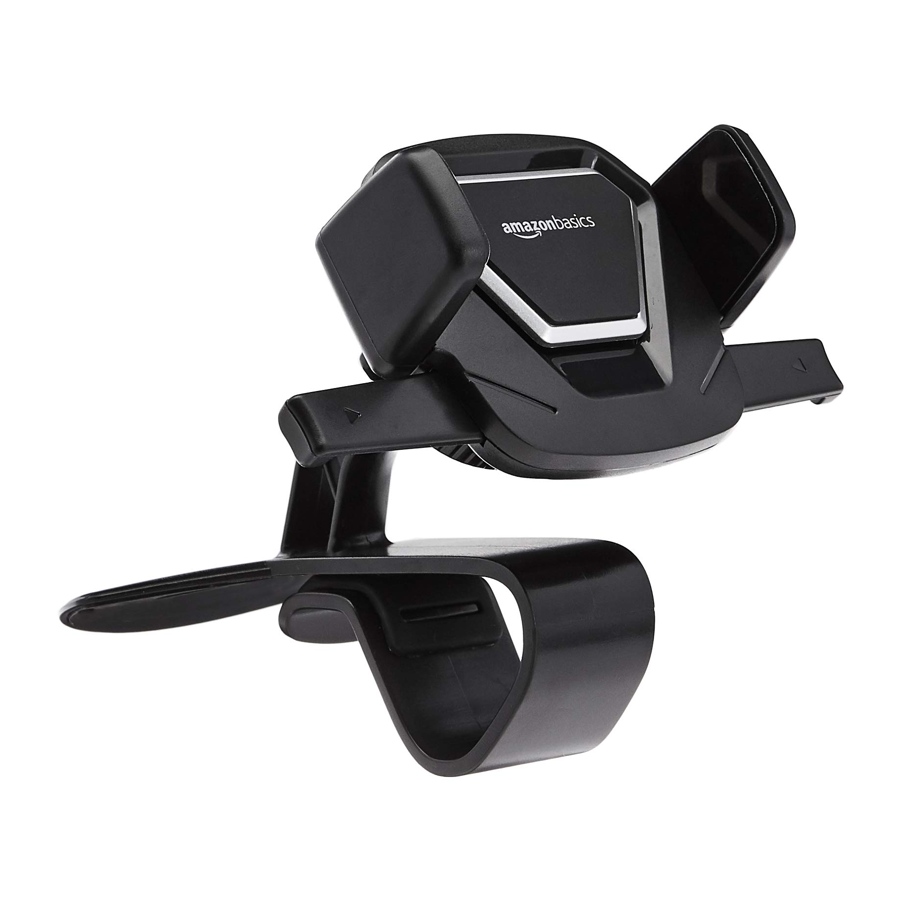 Amazon Basics Universal Car Phone Mount - Adjustable Dashboard Smartphone Holder for iPhone, Samsung, Google Pixel - Secure & Hands-Free Driving - Perfect for GPS Navigation & Music Playback