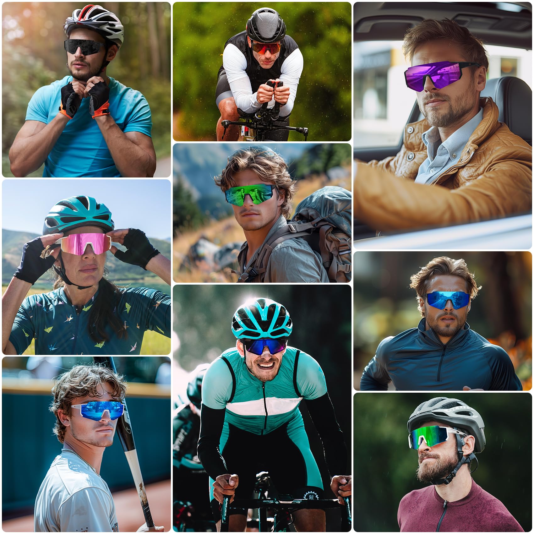 STORYCOAST Polarized Sports Sunglasses for Men & Women - UV400 Protection, Anti-Glare for Driving, Fishing, Cycling & Mountain Biking - Lightweight & Durable for Outdoor Adventures