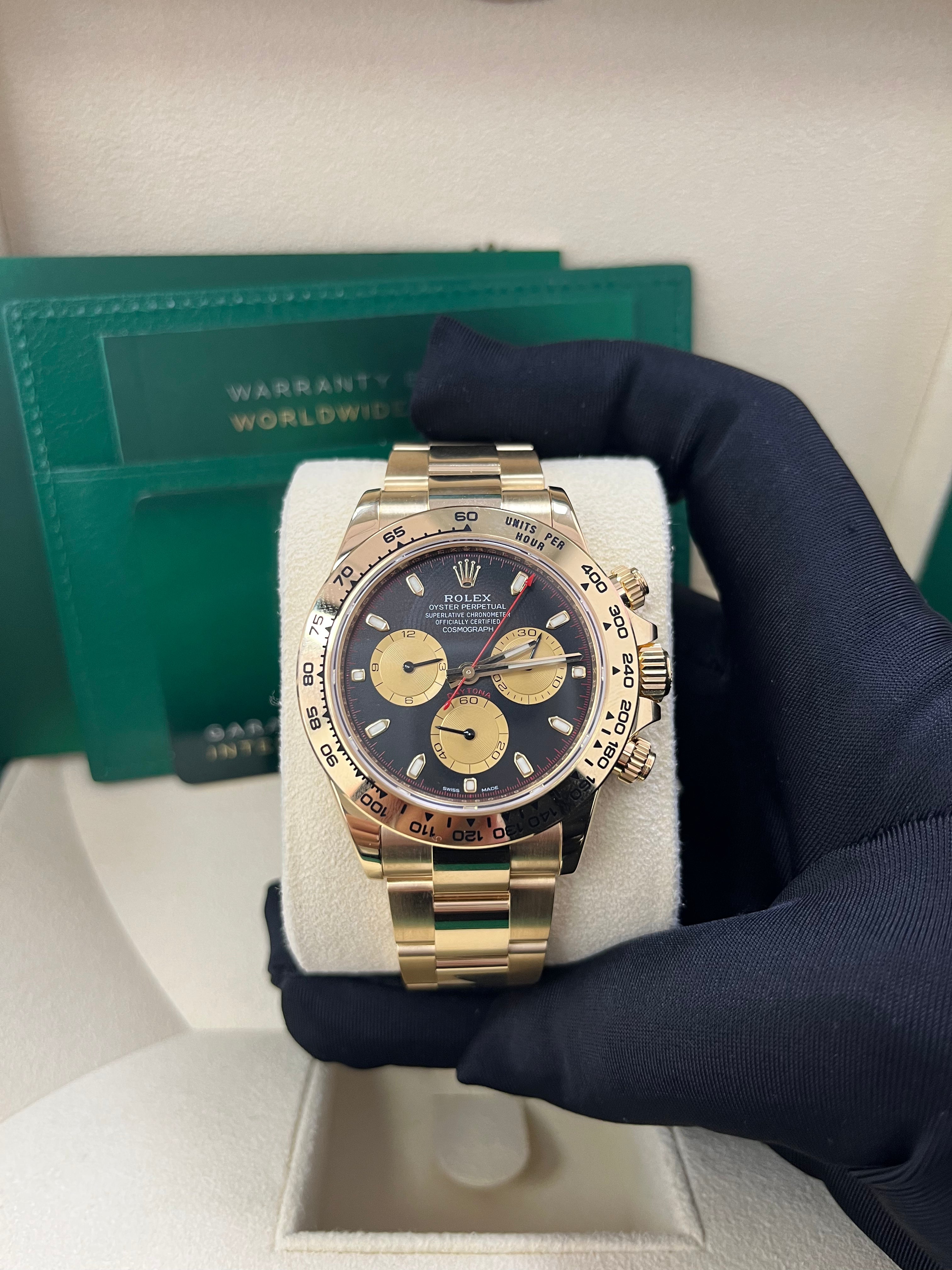 Rolex Daytona Paul Newman 116508 - 18K Yellow Gold Men's Watch with Black Dial & Yellow Subdials | Luxury Chronograph for Collectors, Special Occasions & Investment