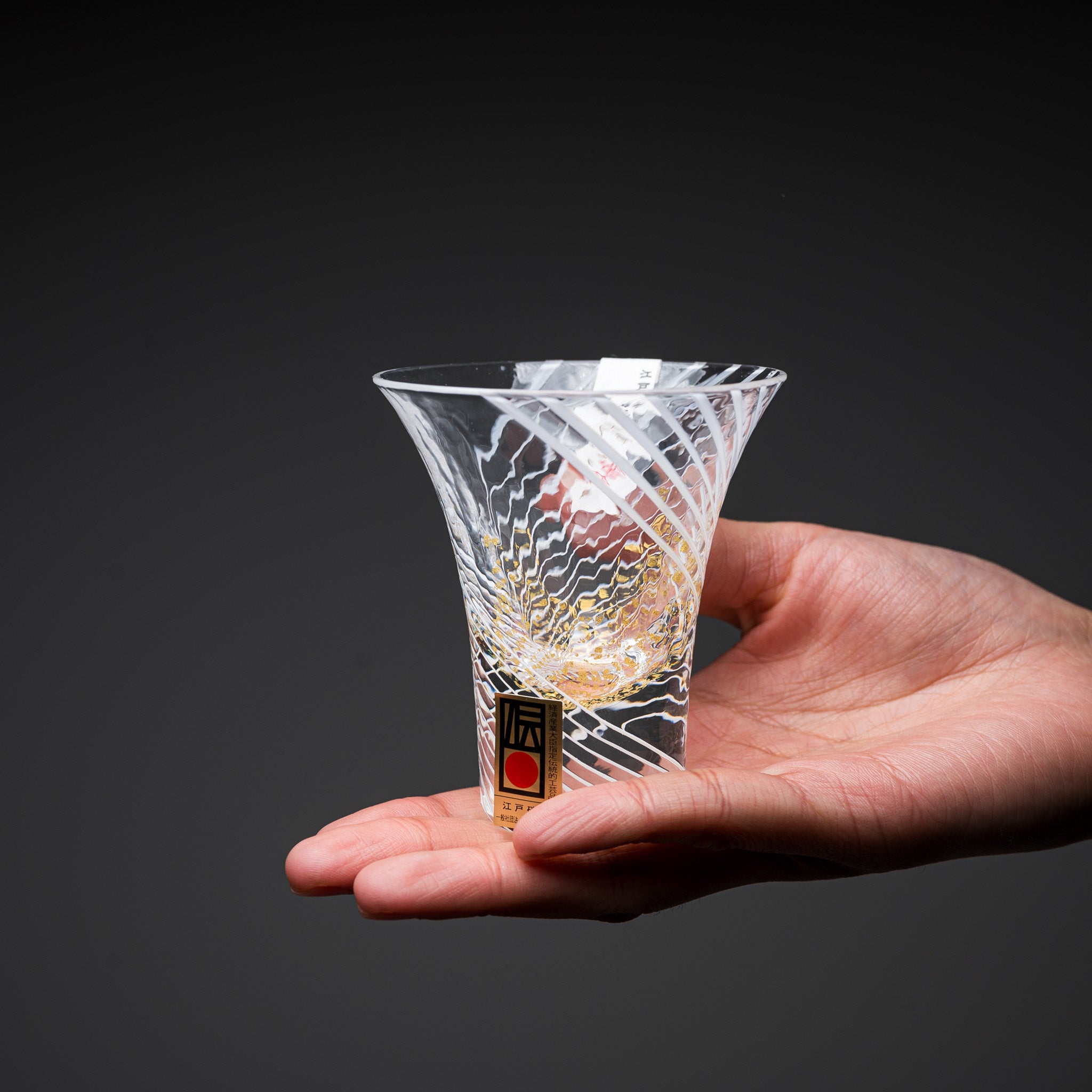 Yachiyo Edo Glass Sake Cup 85ml - Traditional Japanese White Shot Glass for Sake & Whiskey | Perfect for Home Bars, Japanese Restaurants & Gift Giving
