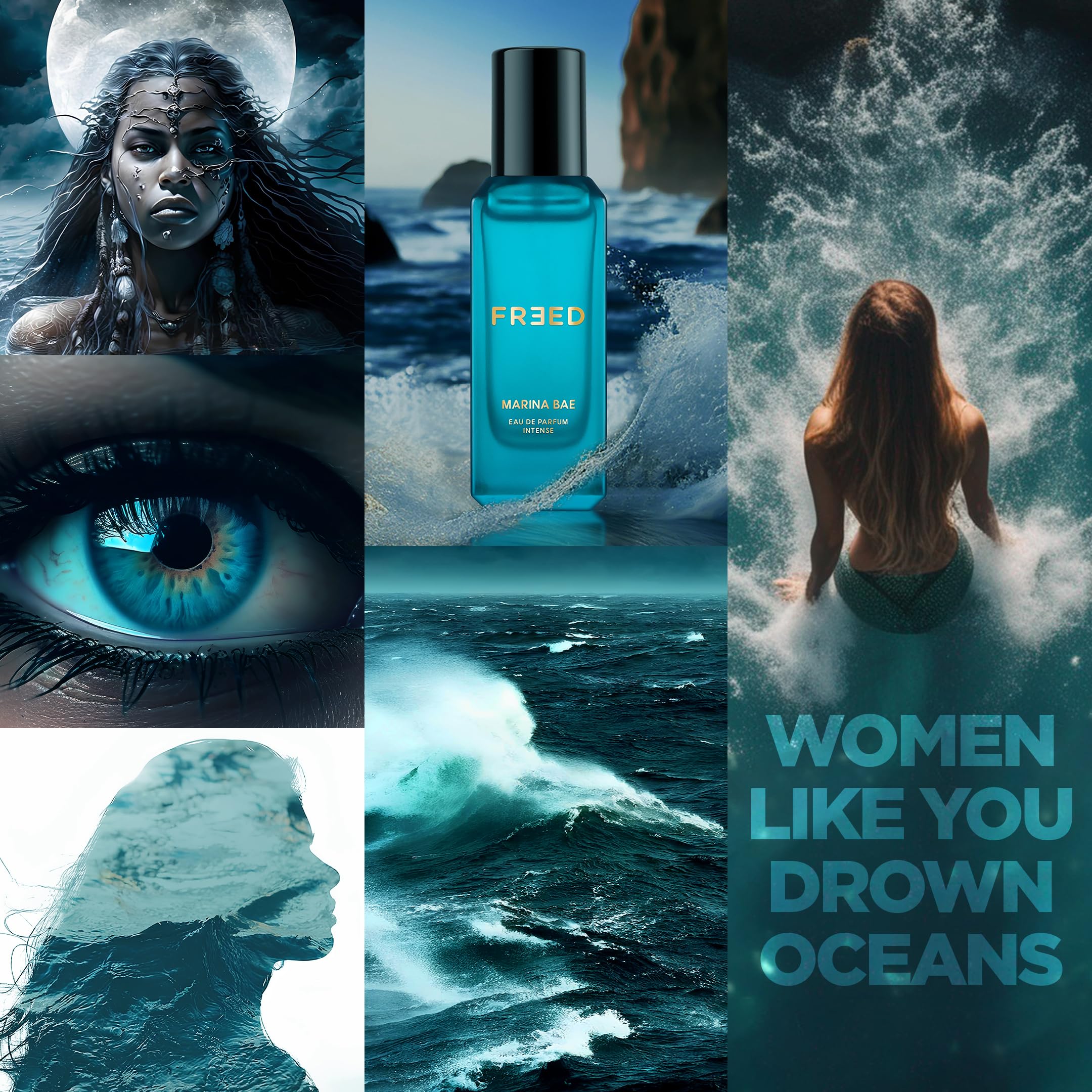 Beardo Mariner Eau de Parfum for Men & Freed Marina Bae Perfume for Women - 20ml x 2 Set | Fresh Aquatic Long-Lasting Fragrance with Romantic Notes | Perfect Valentine's Day Gift for Husband, Boyfriend & Special Occasions | Date Night, Anniversary & Wedding Perfume Gift Set