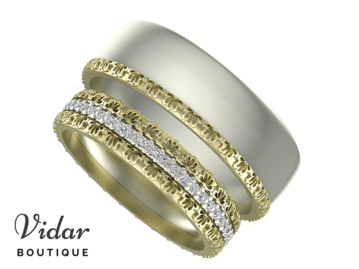 Stylish Matching Wedding Bands for Couples - Elegant His & Hers Wedding Ring Sets - Perfect for Anniversaries, Engagements & Romantic Occasions