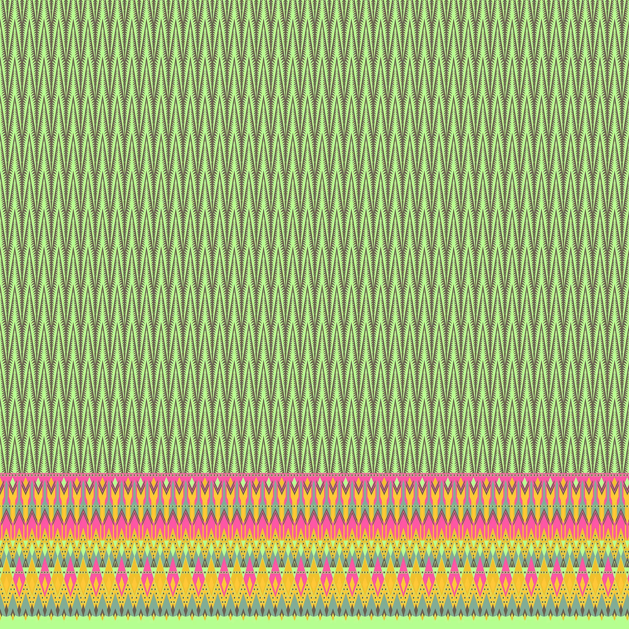 Soimoi Moss Georgette Brown Fabric by The Yard - 42 Inch Wide Ikat Panel Illusion Printed Fabric with Timeless Patterns | Perfect for Dresses, Scarves & Home Decor