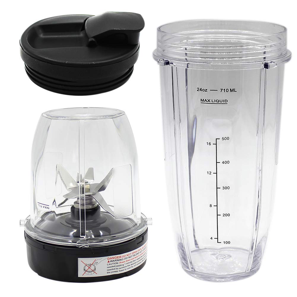 Anbige 6-Fins Extractor Blade and Cup Replacement Parts - Compatible with Ninja Blender Auto iQ BL450-70 BL451-70 BL454-70 BL455-70 BL482-70 - Perfect for Smoothies, Juices, and Food Processing