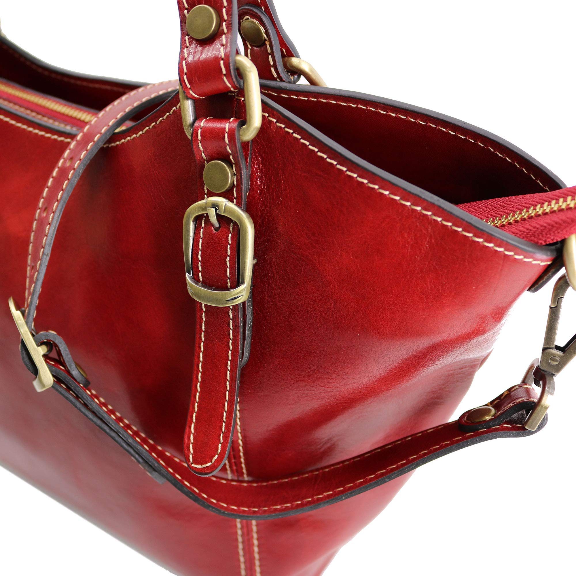 Floto Ischia Genuine Leather Shoulder Bag for Women - Stylish Crossbody Purse & Handbag for Work, Travel & Everyday Use