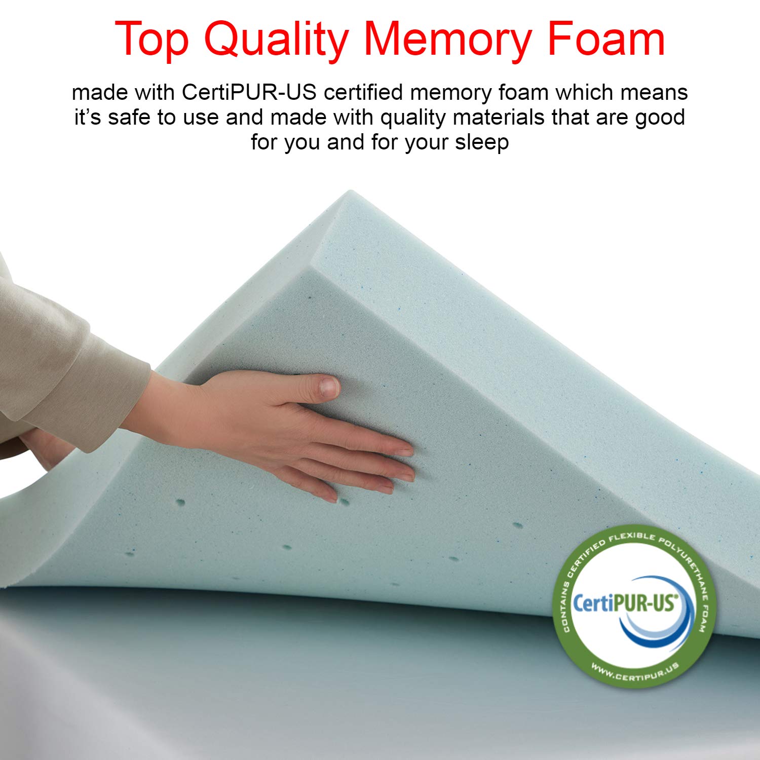 Empyrean 3 Inch Gel-Infused Cooling Memory Foam Mattress Topper - California King Size | Pressure Relief & Temperature Regulation for Better Sleep | Perfect for Hot Sleepers & Back Pain Relief