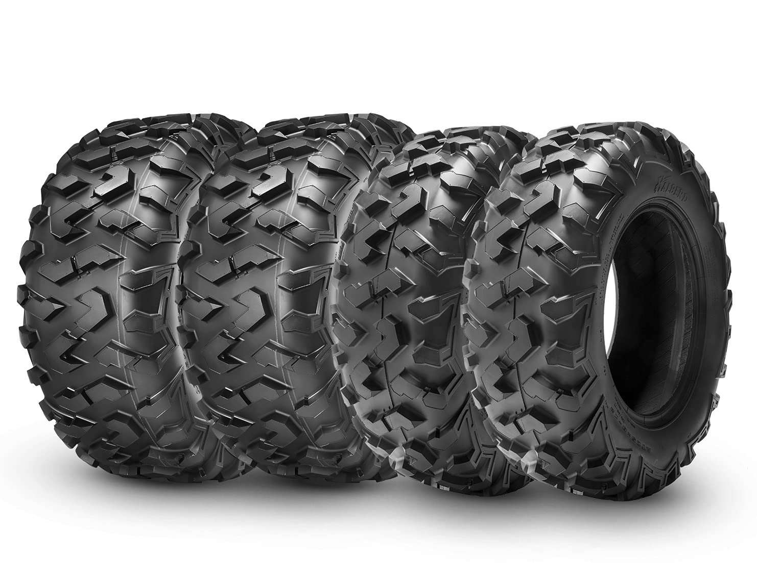 HALBERD 27x9-12 & 27x11-12 ATV Tires - 6PR All Terrain Tubeless UTV Off-Road Tires (Set of 4) - Perfect for Mud, Sand, Trail Riding & Outdoor Adventures