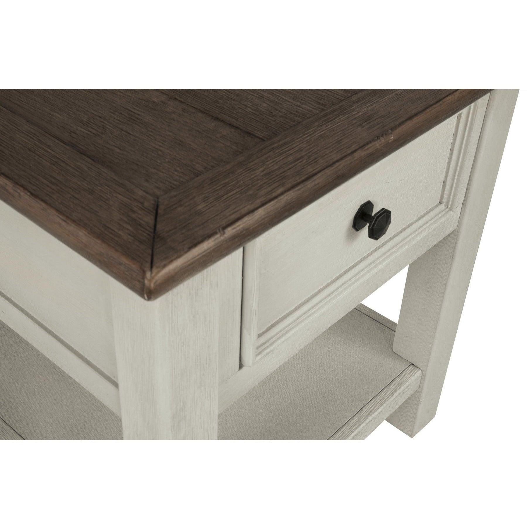 Bolanburg Modern End Table - Small Side Table for Living Room, Bedroom, or Office - Nightstand with Storage Shelf - Perfect for Coffee, Books, and Decor