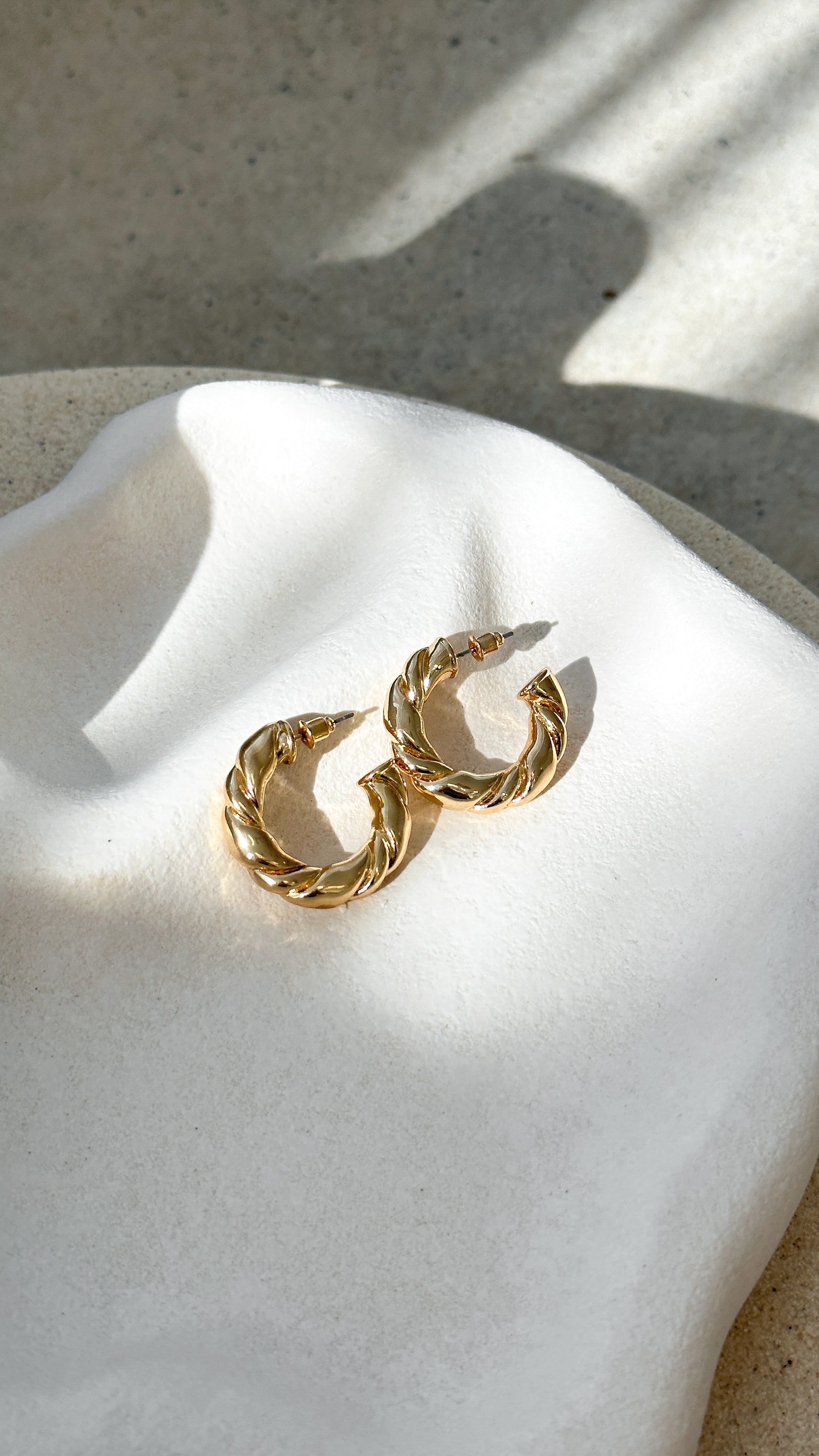 Amalie Gold Hoop Earrings for Women - Elegant and Stylish Jewelry for Everyday Wear, Parties, and Special Occasions