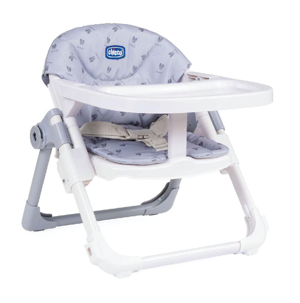Chicco Chairy Booster Seat for Toddlers - Adjustable Bunny Design High Chair - Portable Baby Feeding Seat for Home & Travel Use
