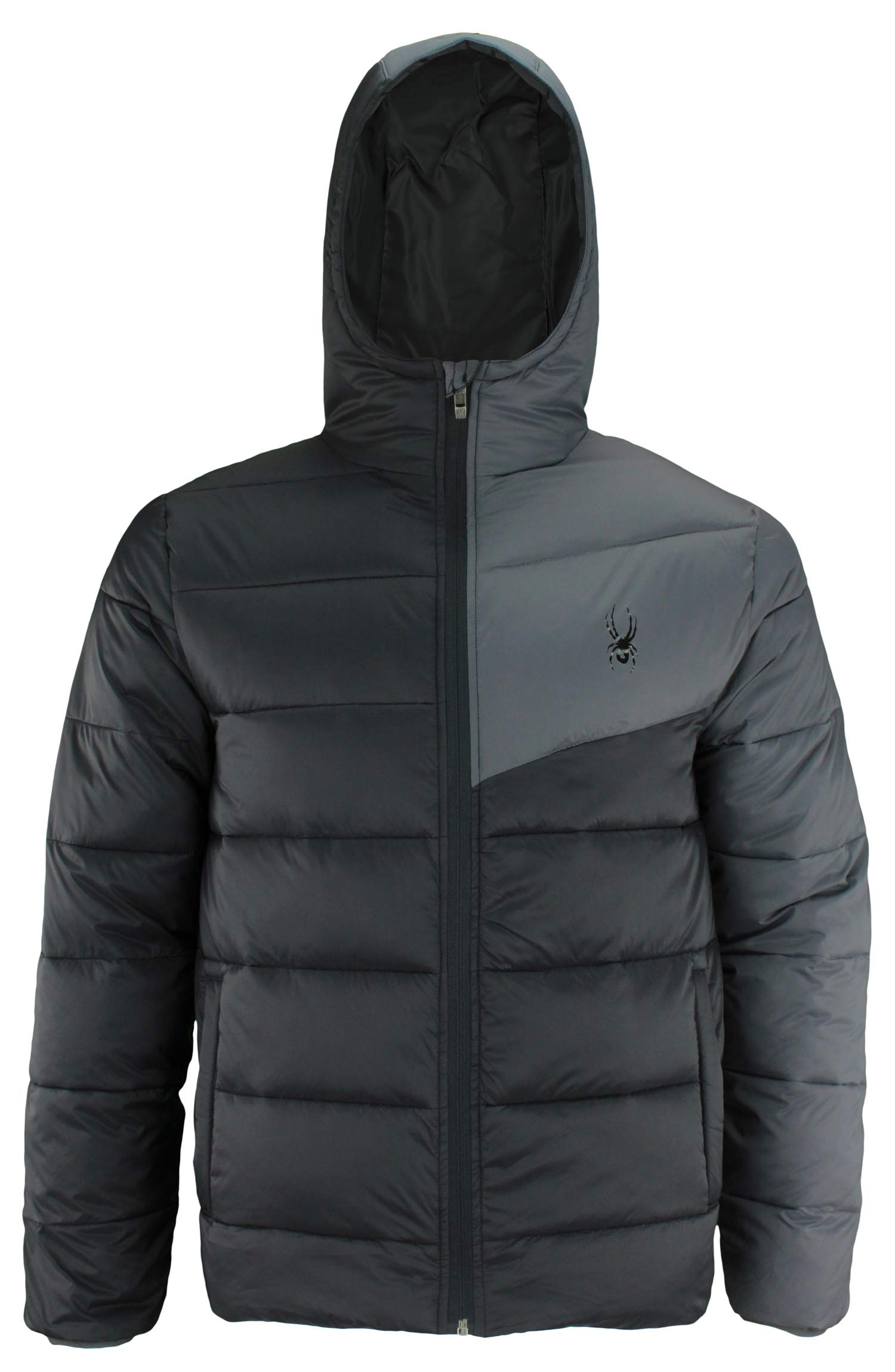 Spyder Men's Puffer Jacket - Lightweight Winter Coat with Full Zip, Water-Resistant & Warm - Perfect for Skiing, Snowboarding & Outdoor Activities