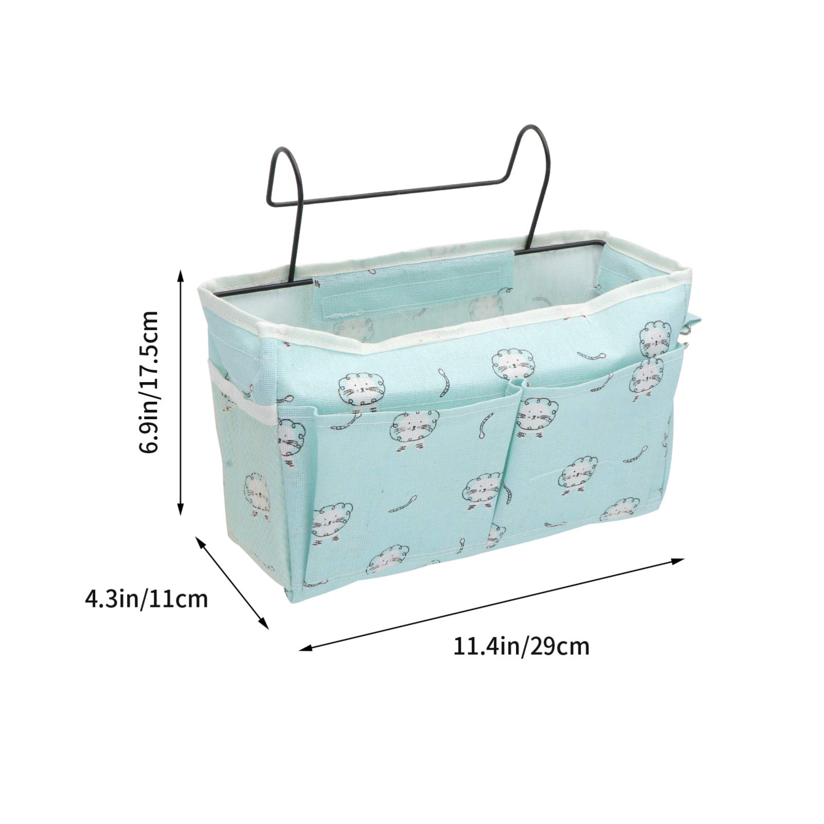 Hemoton Bedside Hanging Organizer Basket - 1PC Storage Pocket for Bed, Sofa & Table | Space-Saving Bedside Organizer for Books, Remote, Phone & Essentials | Perfect for Small Bedrooms, Dorms & Apartments