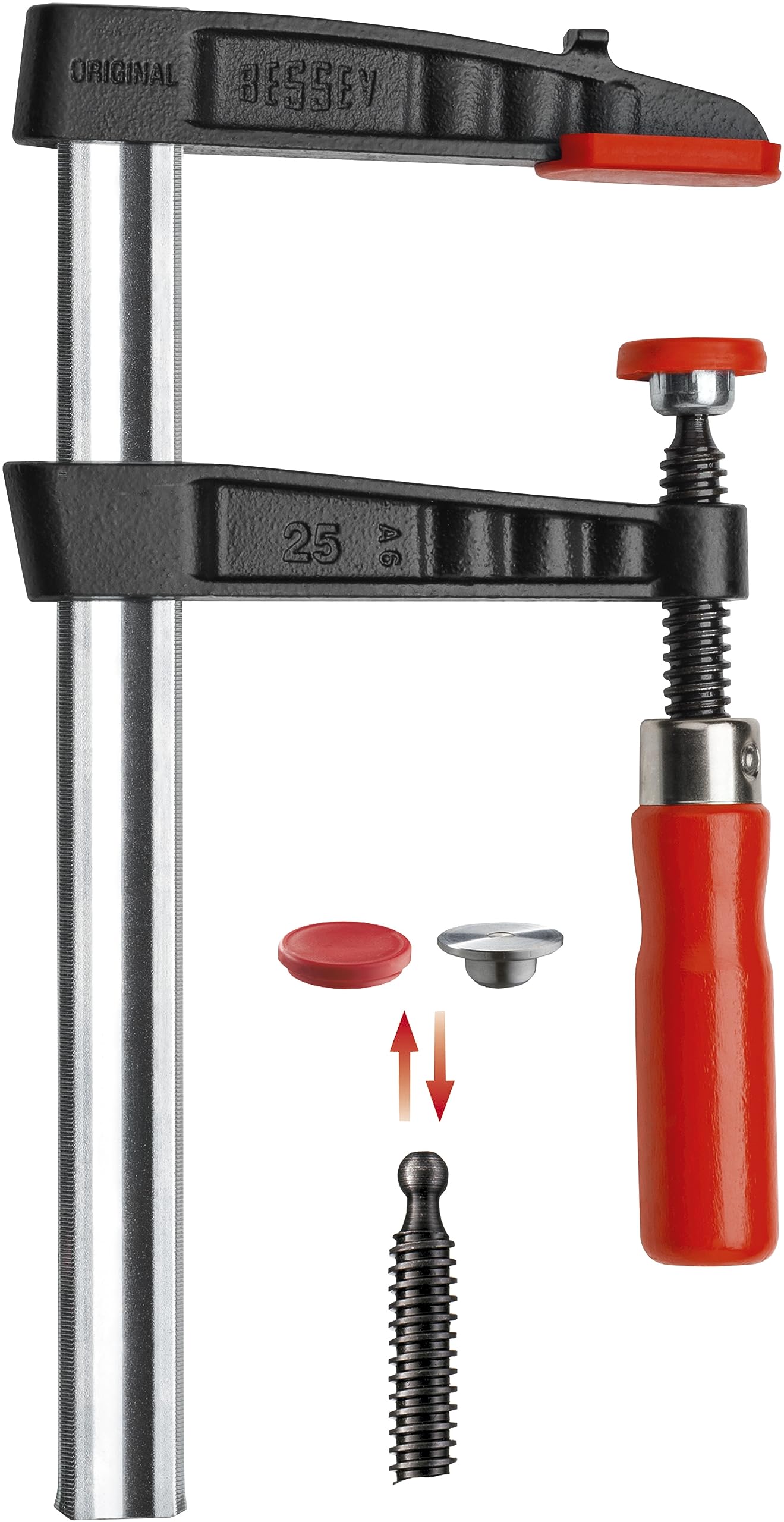 Malleable Cast Iron Screw Clamps TG80S12 - 800mm Opening, 120mm Throat Depth, 29x9mm Rail - Heavy-Duty Woodworking & Metalworking Clamps for DIY Projects, Carpentry, and Welding