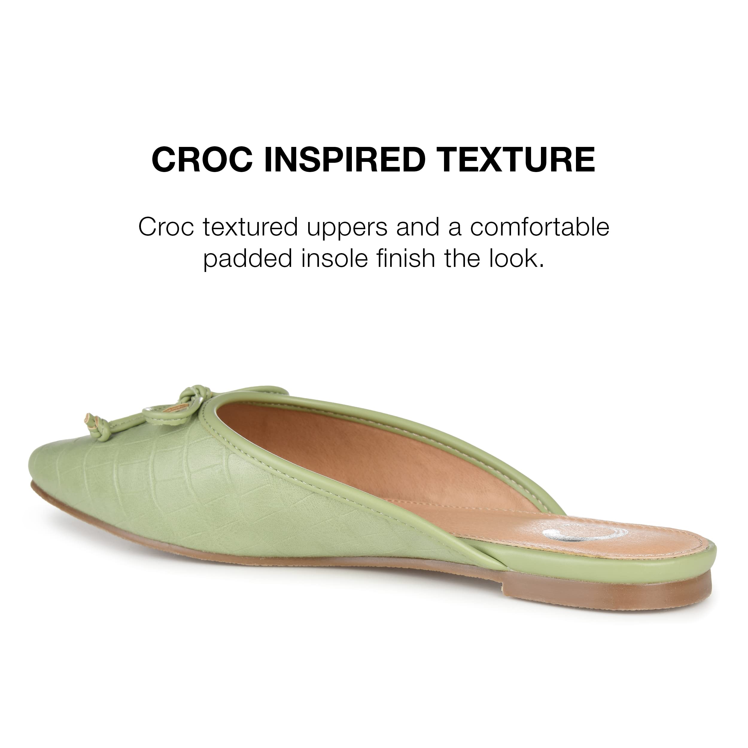 Journee Collection Women's Comfortable Ballet Flats - Lightweight Slip-On Shoes for Work, Travel & Everyday Wear