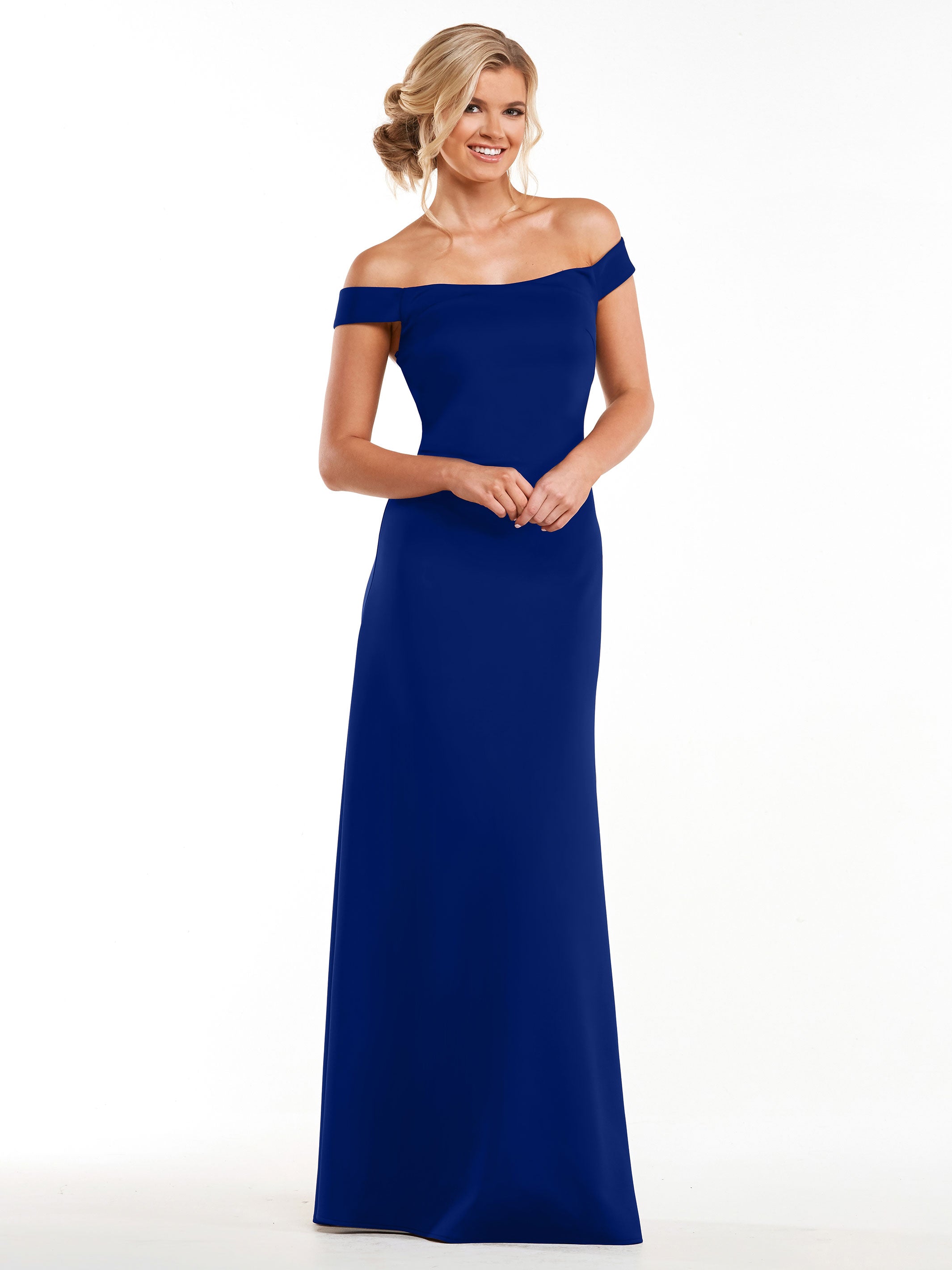 Elegant Off The Shoulder Sheath Bridesmaid Dress - Double Knit Fabric for Weddings, Parties & Formal Events