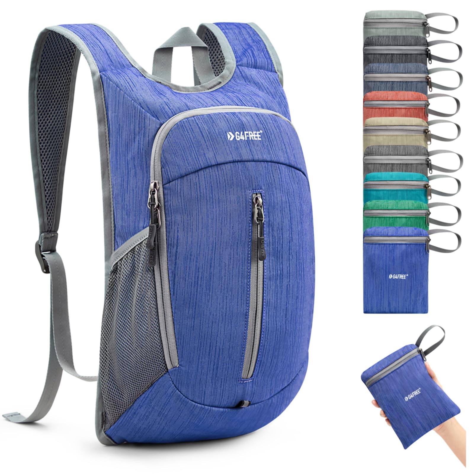 G4Free 10L Lightweight Hiking Backpack - Foldable Daypack for Travel, Camping & Outdoor Activities - Compact Shoulder Bag for Hiking, Gym & Daily Use