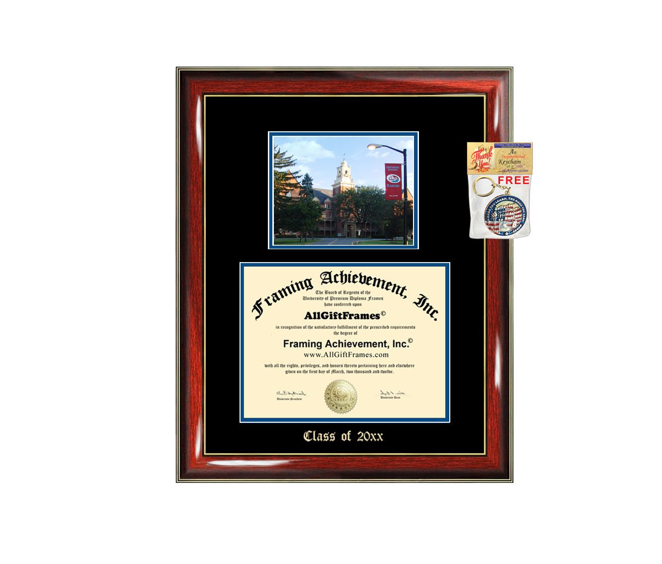 Shippensburg University Diploma Frame - Custom Engraved Graduation Gift for Bachelor, Masters, MBA, PhD & Doctorate Degrees | Display Your Achievement with Premium Embossed Picture Frame - Perfect for Office, Home Decor or Graduation Party Display