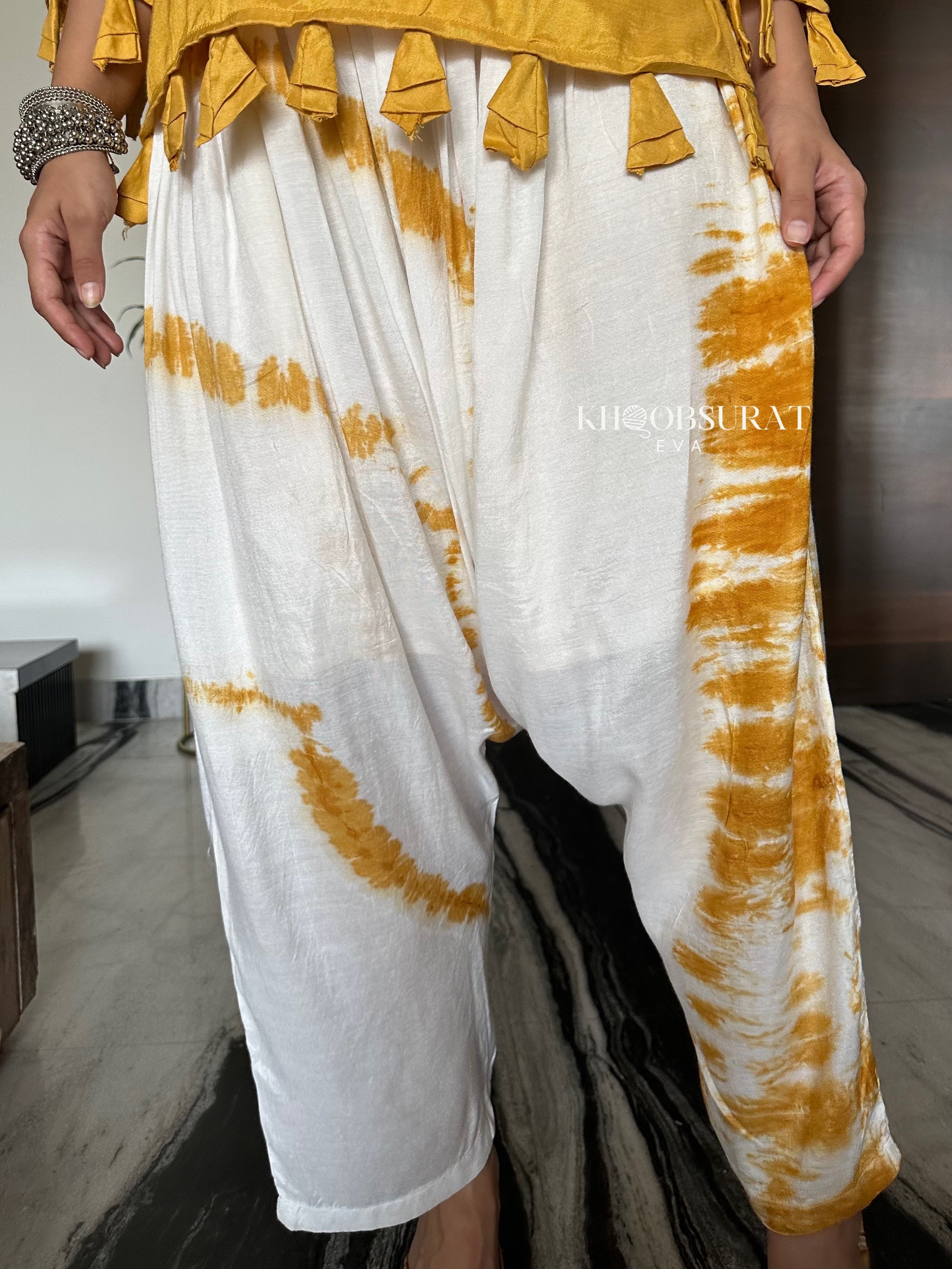 Stylish Shakti Yellow Kurta & Tulip Pants Set | Traditional Indian Ethnic Wear for Women | Perfect for Festivals, Weddings & Cultural Events