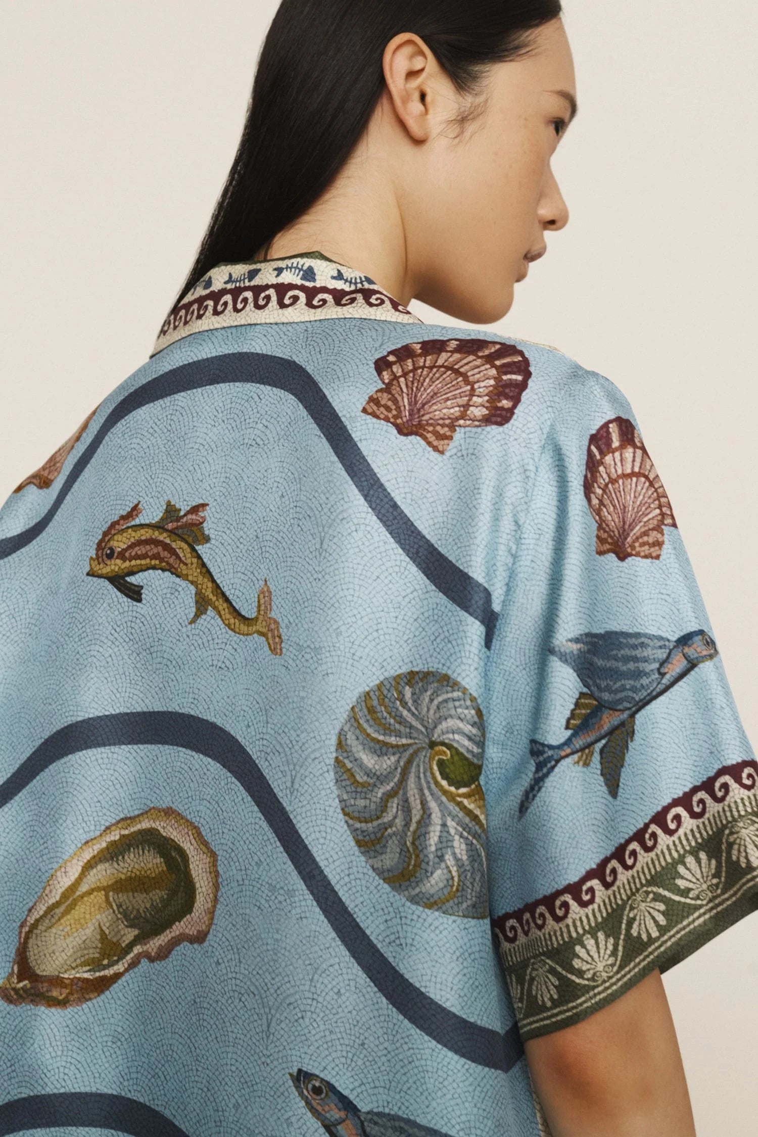 Silk Shirt for Women - Elegant Bath House Blouse - Perfect for Spa, Lounge & Relaxation at Home