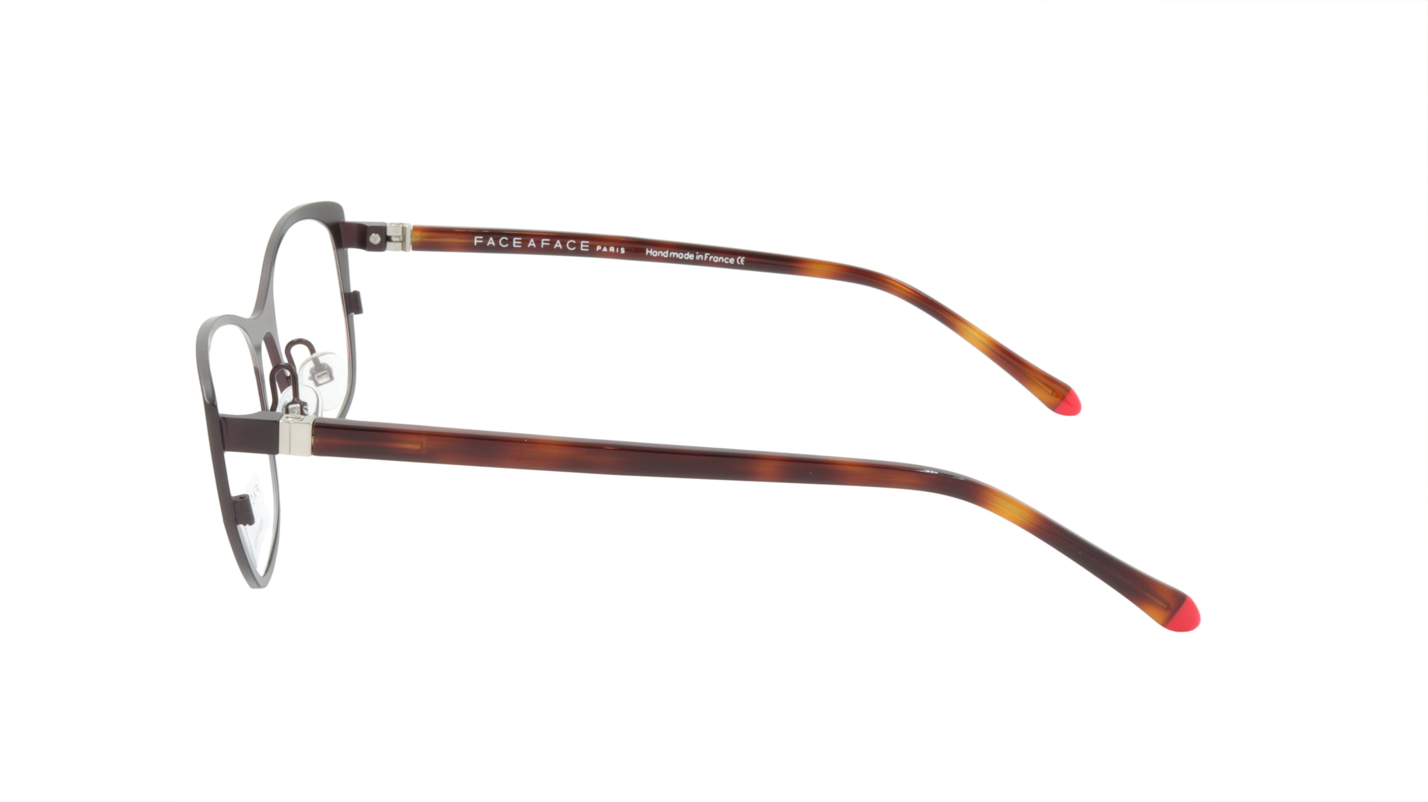 Face A Face Eyewear - Soft Cateye Sunglasses in Dark Aubergine with Red Accents | Stylish UV Protection for Women | Perfect for Outdoor Activities & Fashion Statements