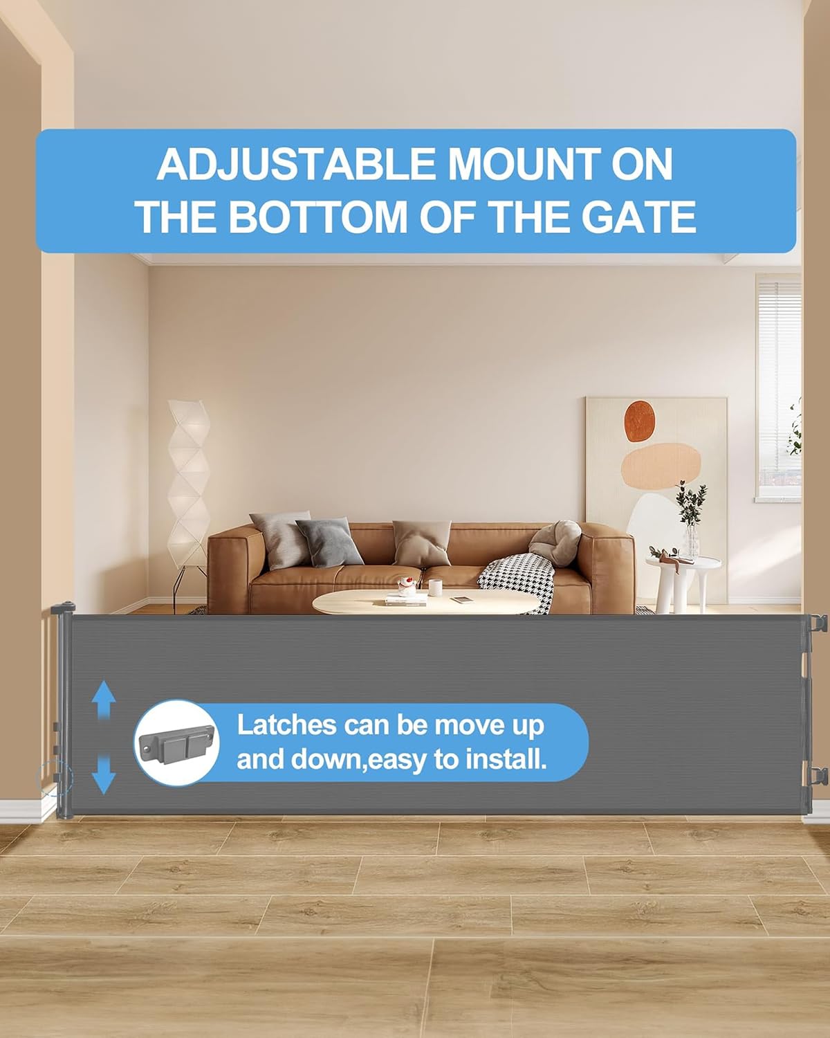 Retractable Baby Gate & Extra Wide Mesh Safety Gate - 33