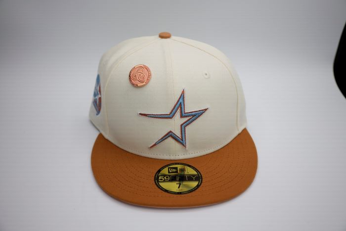 New Era Houston Astros 35th Anniversary 59Fifty Fitted Cap - Chrome/Light Bronze - MLB Baseball Hat for Men & Women - Perfect for Games, Collecting & Streetwear Fashion