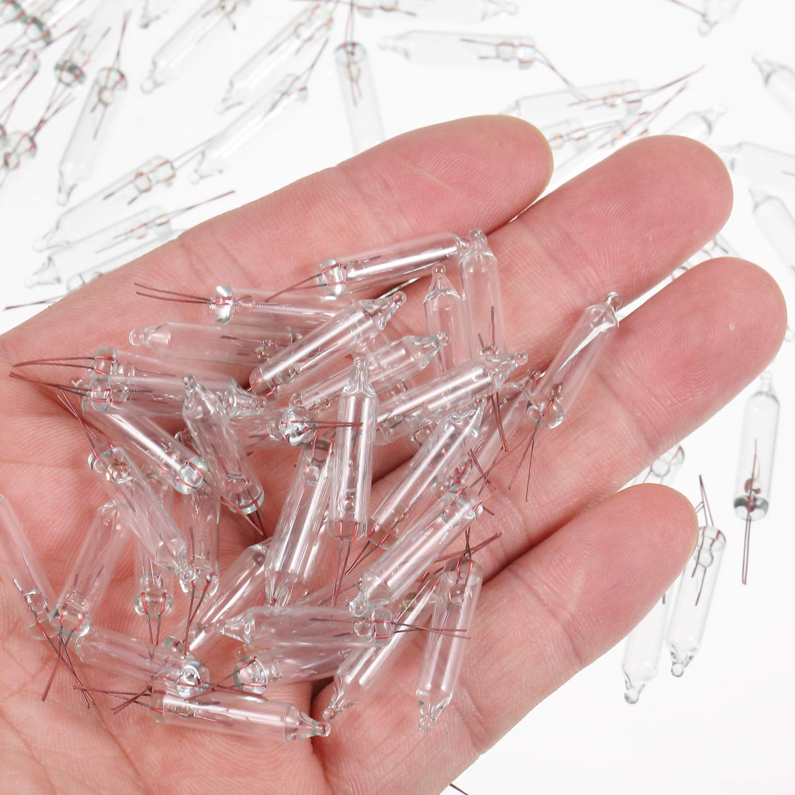 100-Pack 2.5V Mini Incandescent Christmas Light Bulbs - Warm White Replacement Bulbs for Indoor/Outdoor String Lights (50/100/150/200 Count) - Perfect for Xmas Tree Decorations, Holiday Home Lighting & Party Decor