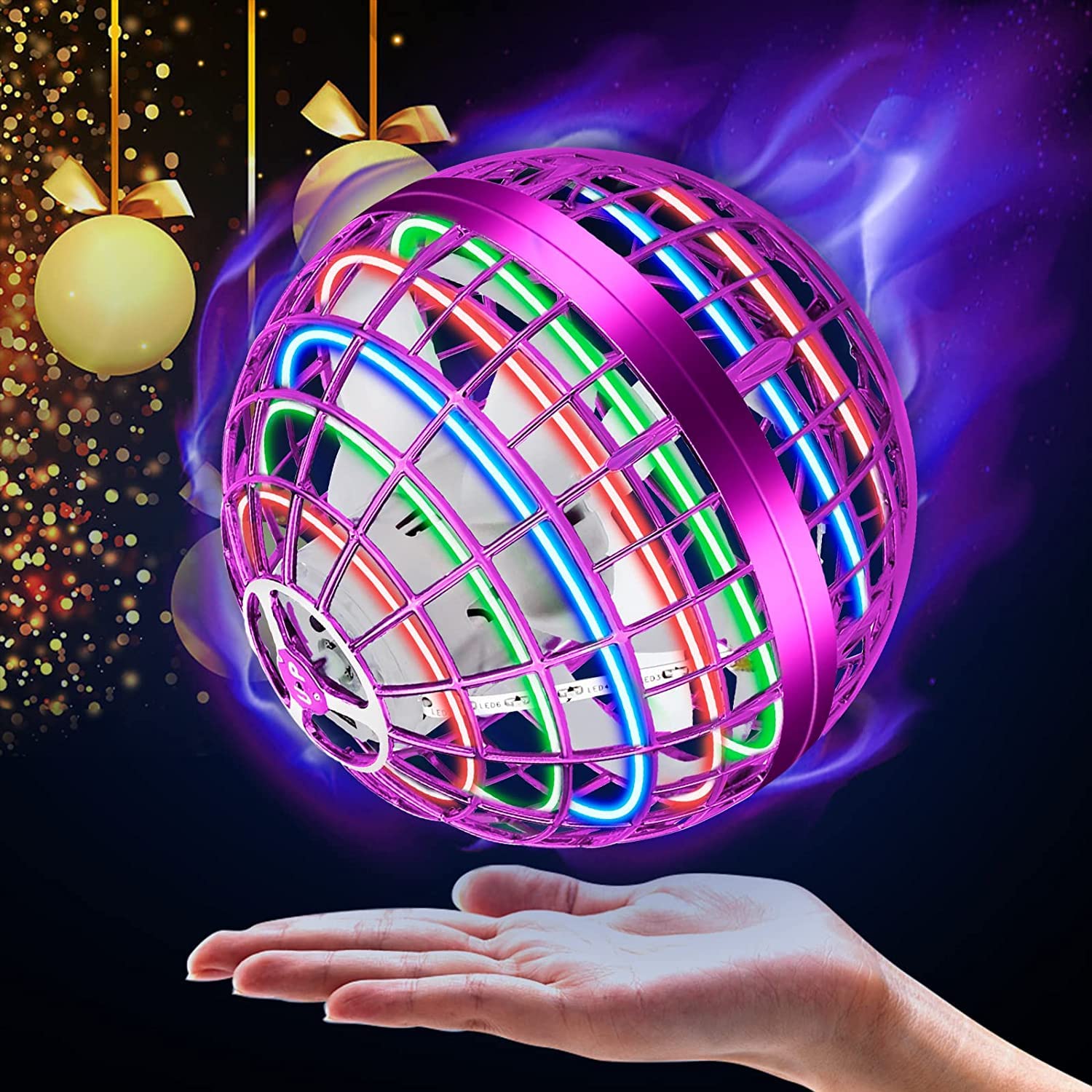 Chricozy Flying Ball Toy Orb Pro - Magic Hover Ball with 360° Rotation & LED Lights for Kids & Adults - Indoor/Outdoor Flying Toy for Christmas Gifts, Birthday Parties & Fun Family Activities