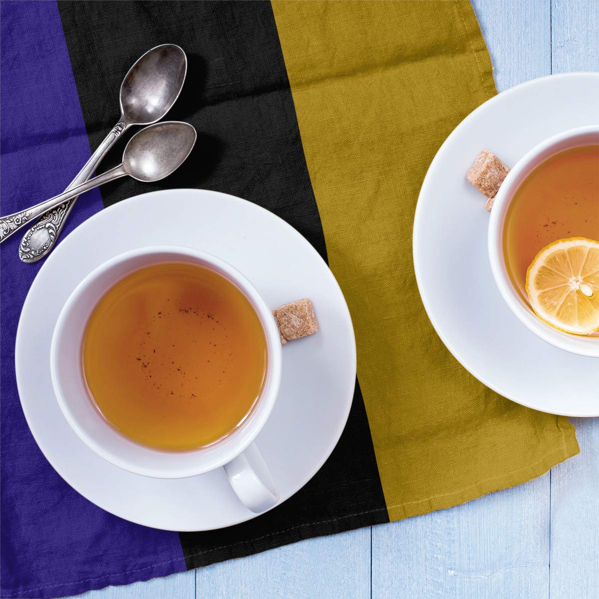 NFS Baltimore Football Stripes Tea Towel - 18 x 30 Inches, Black Accent - Perfect for Kitchen, Tailgating & Sports Fan Gifts