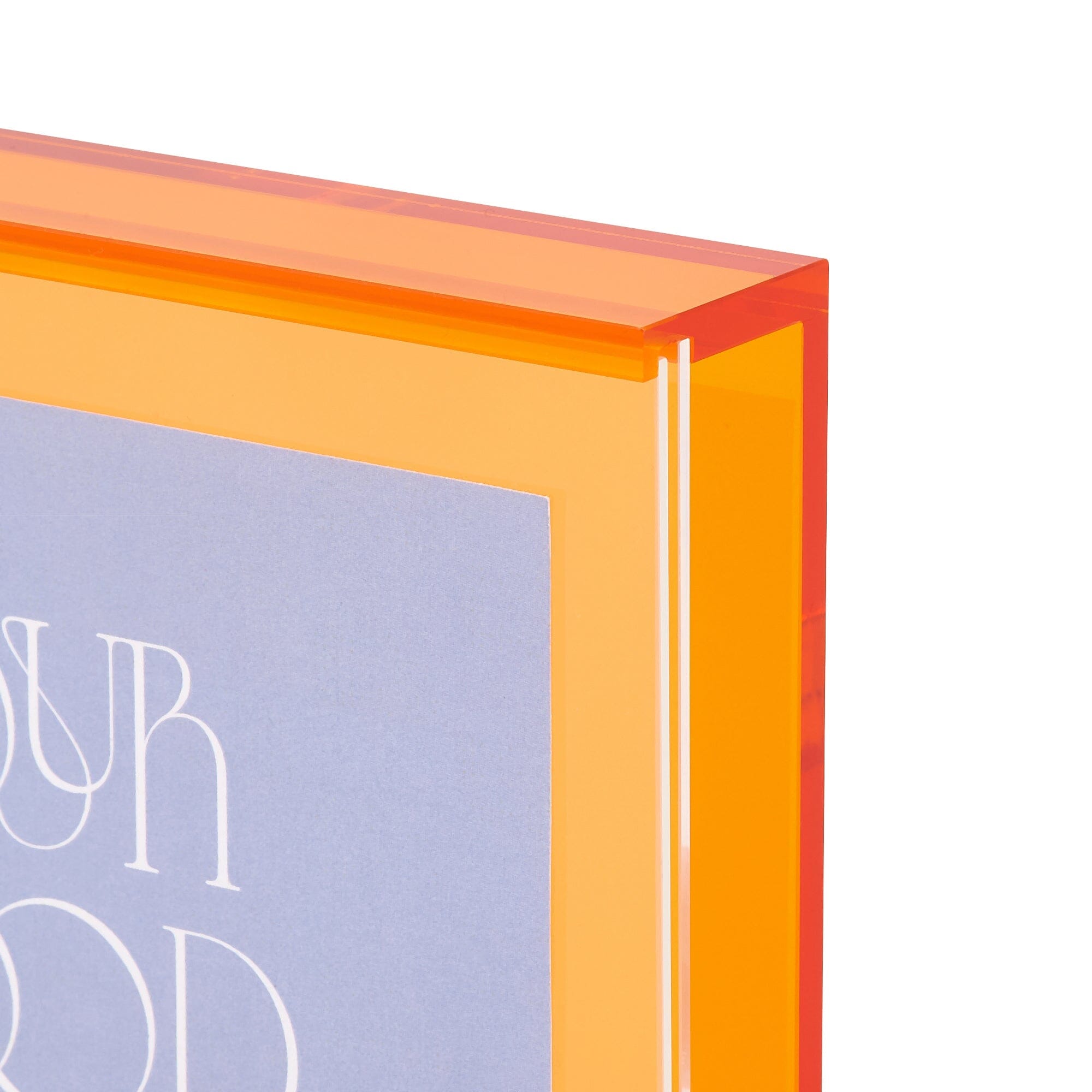 Vibrant Orange Acrylic Display Frame Box - Small Size for Jewelry, Collectibles & Home Decor | Perfect for Gifts & Keepsake Storage
