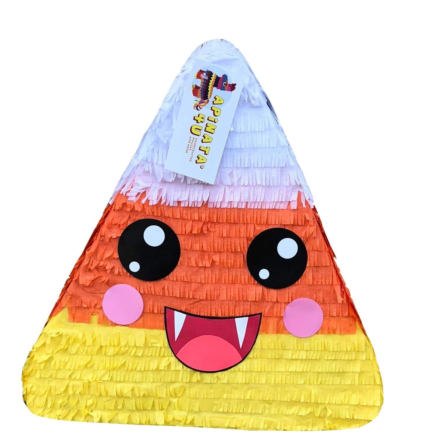Halloween Candy Corn Pinata with Fangs - Spooky Party Decor for Trick or Treat, Halloween Bash & Themed Events