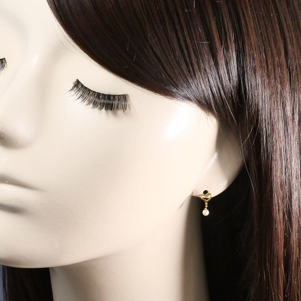 18K Yellow Gold Pearl Earrings for Women - Elegant Stud Earrings with Real Pearls - Perfect for Weddings, Parties & Special Occasions