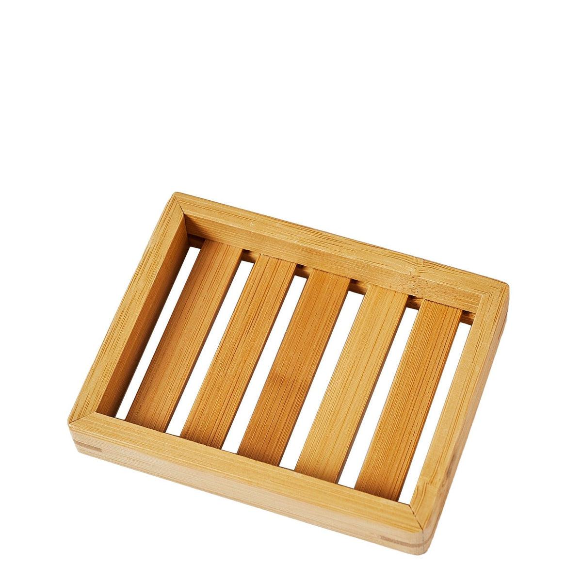 Natural Bamboo Soap Dish Holder - Eco-Friendly Bathroom Organizer for Bar Soap | Perfect for Shower, Sink Countertop & Spa Decor