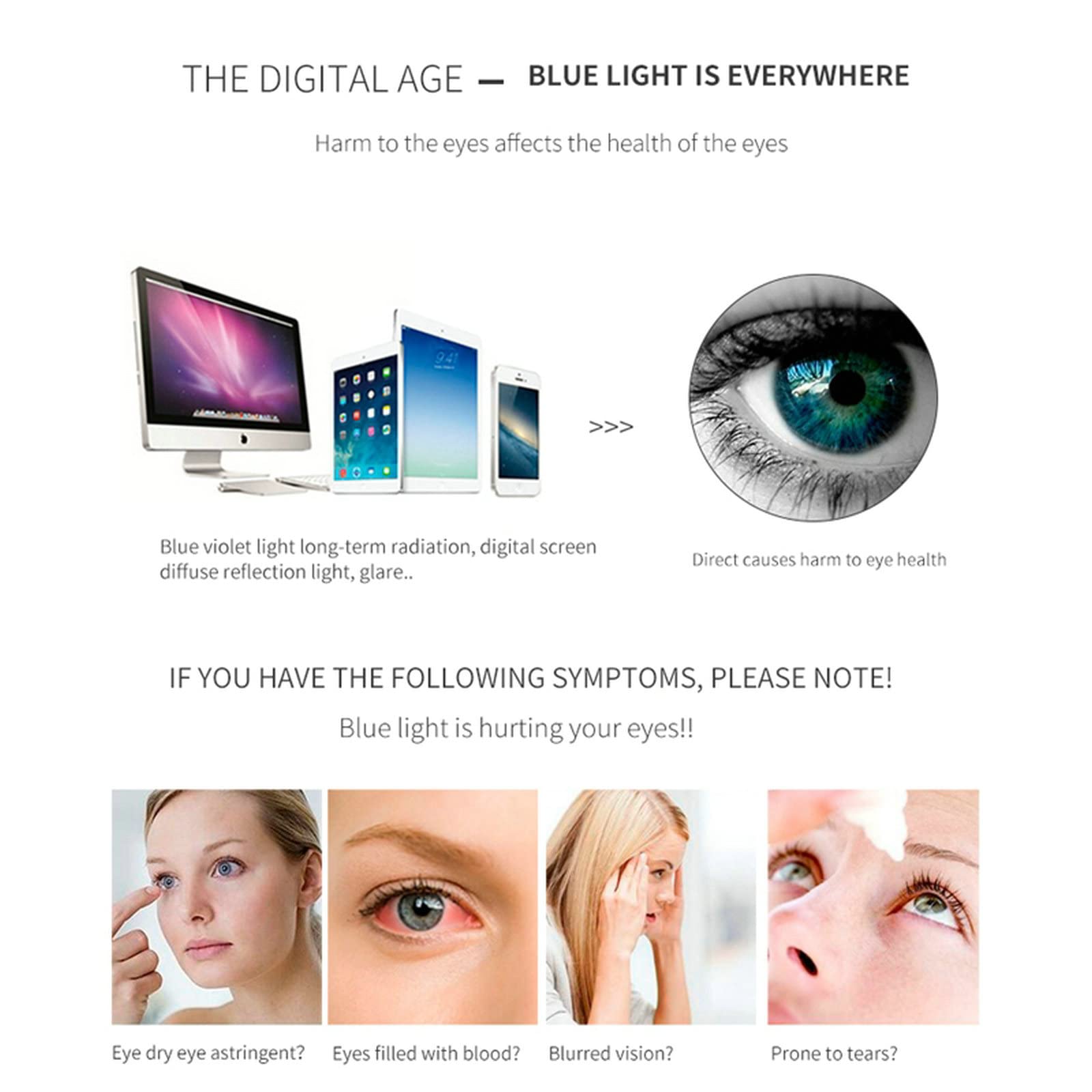Blue Light Blocking Reading Glasses for Men & Women - Anti Glare Computer Eyewear with Magnification for Presbyopia - Reduce Eye Strain for Office Work, Screen Time & Reading