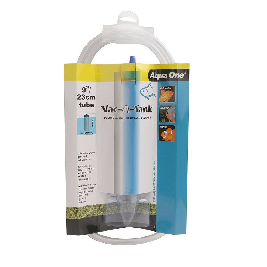 Aqua One Gravel Cleaner 9 - Efficient Fish Tank Vacuum Cleaner for Aquarium Maintenance - Perfect for Freshwater & Saltwater Fish Tanks, Easy Water Change & Substrate Cleaning